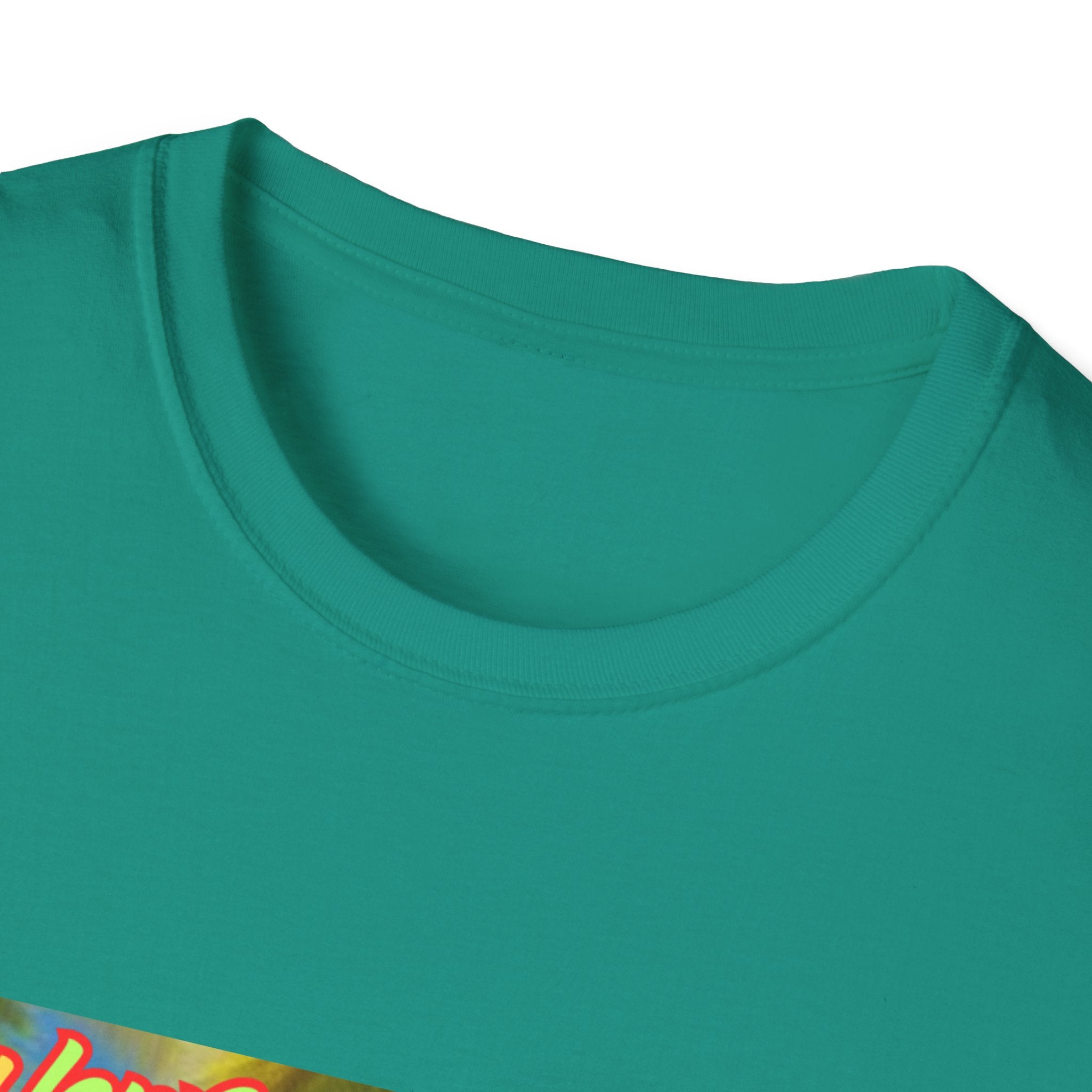 Lucky Leprechaun Enjoying Tropical Fruitiness! Unisex Softstyle T-Shirt