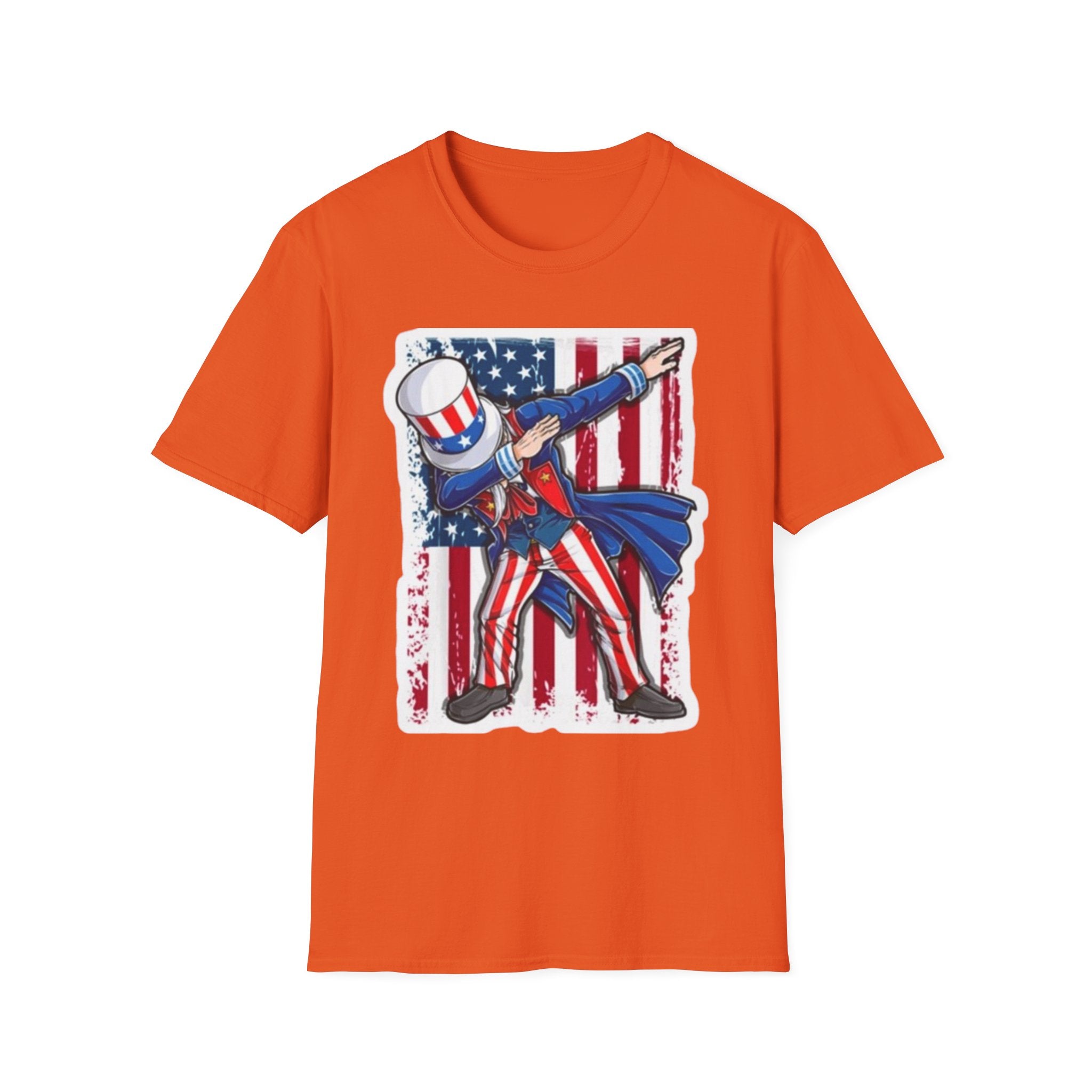 Patriotic Uncle Sam Dabbing Unisex Softstyle T-Shirt