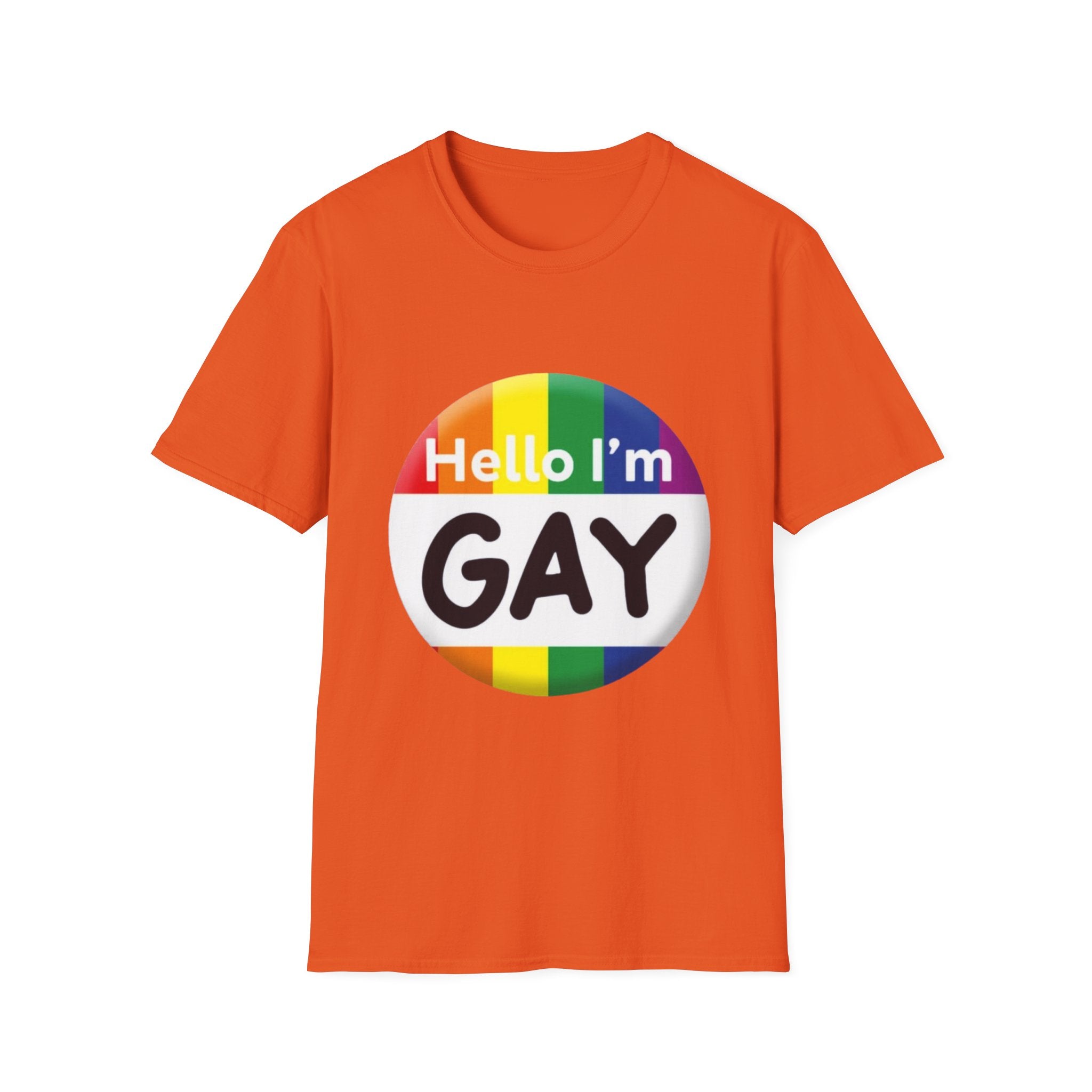 Hello I'm Gay Unisex Softstyle T-Shirt