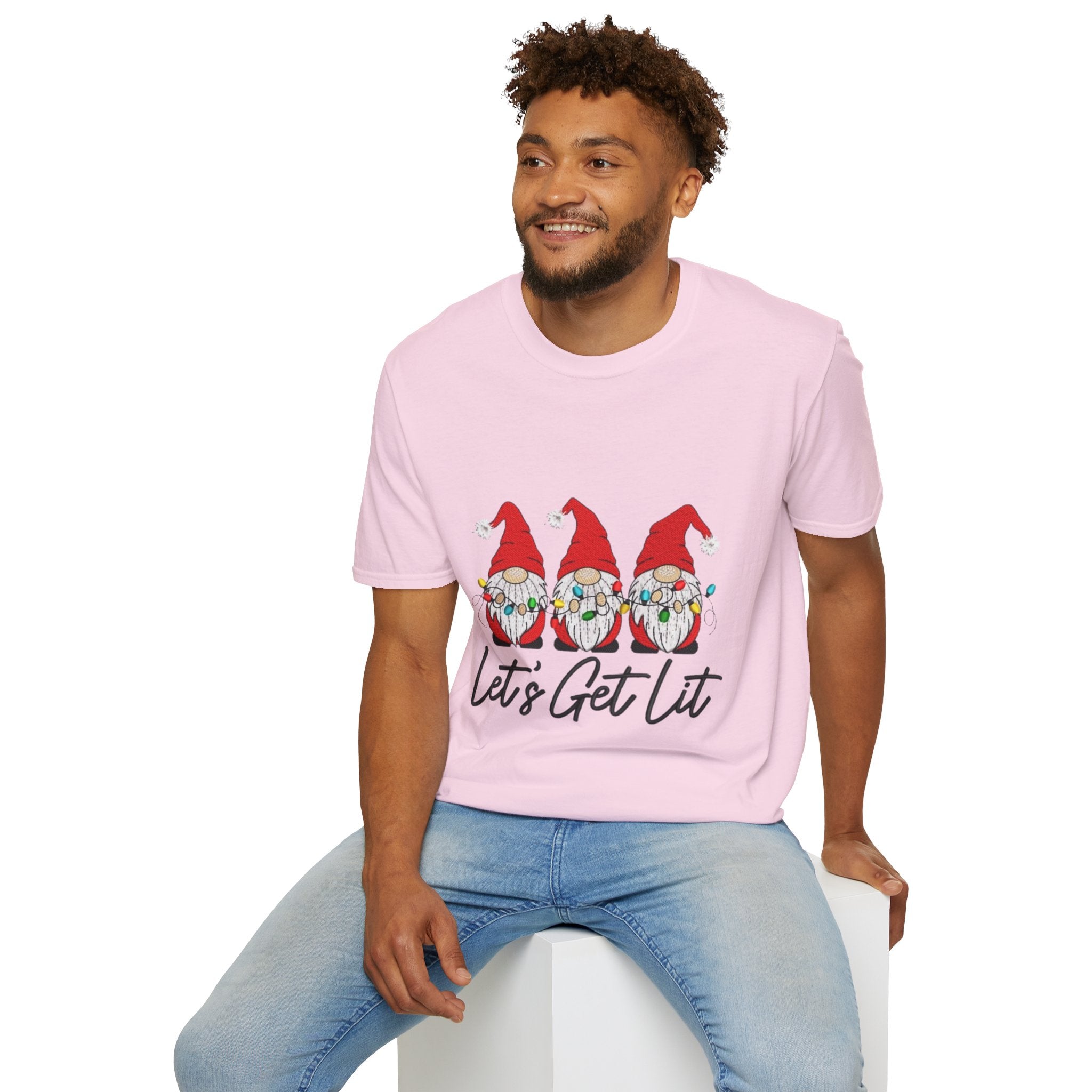 Let's Get Lit Gnome Unisex Softstyle T-Shirt