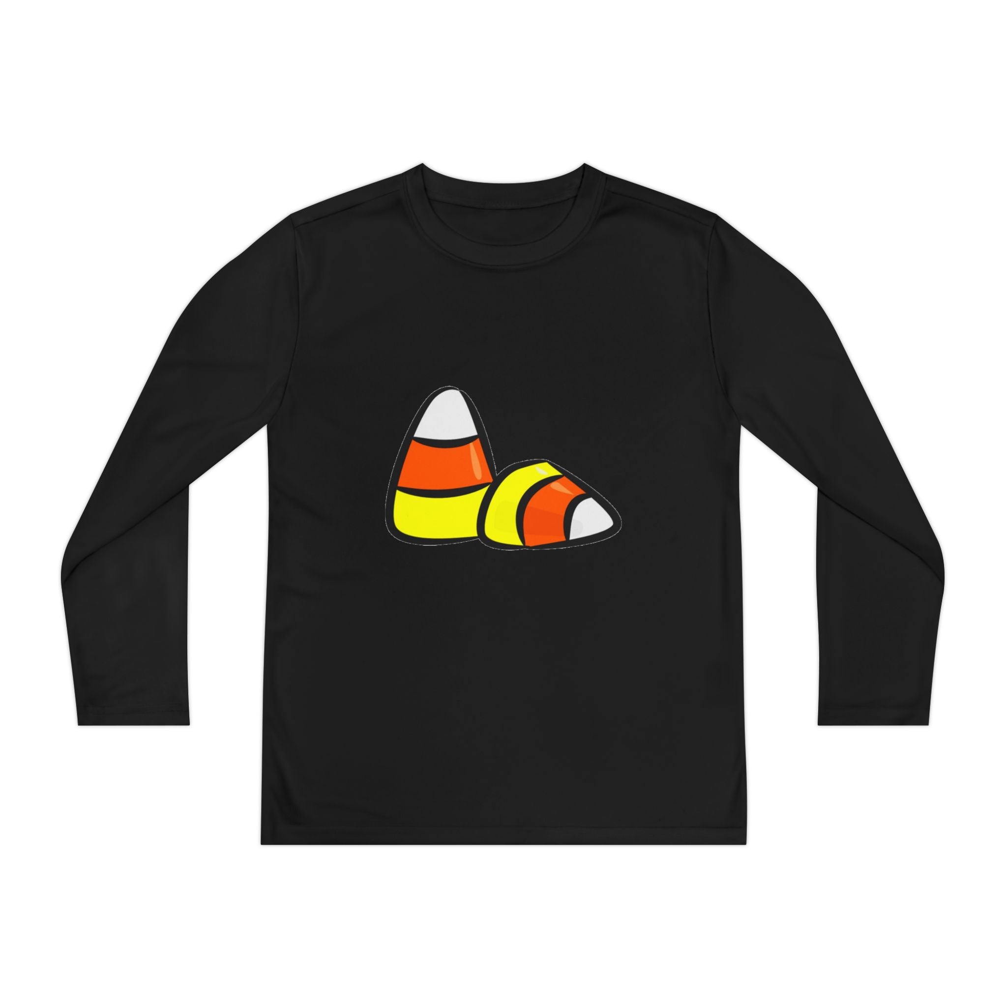 Halloween Candy Corn Youth Long Sleeve Competitor T-Shirt
