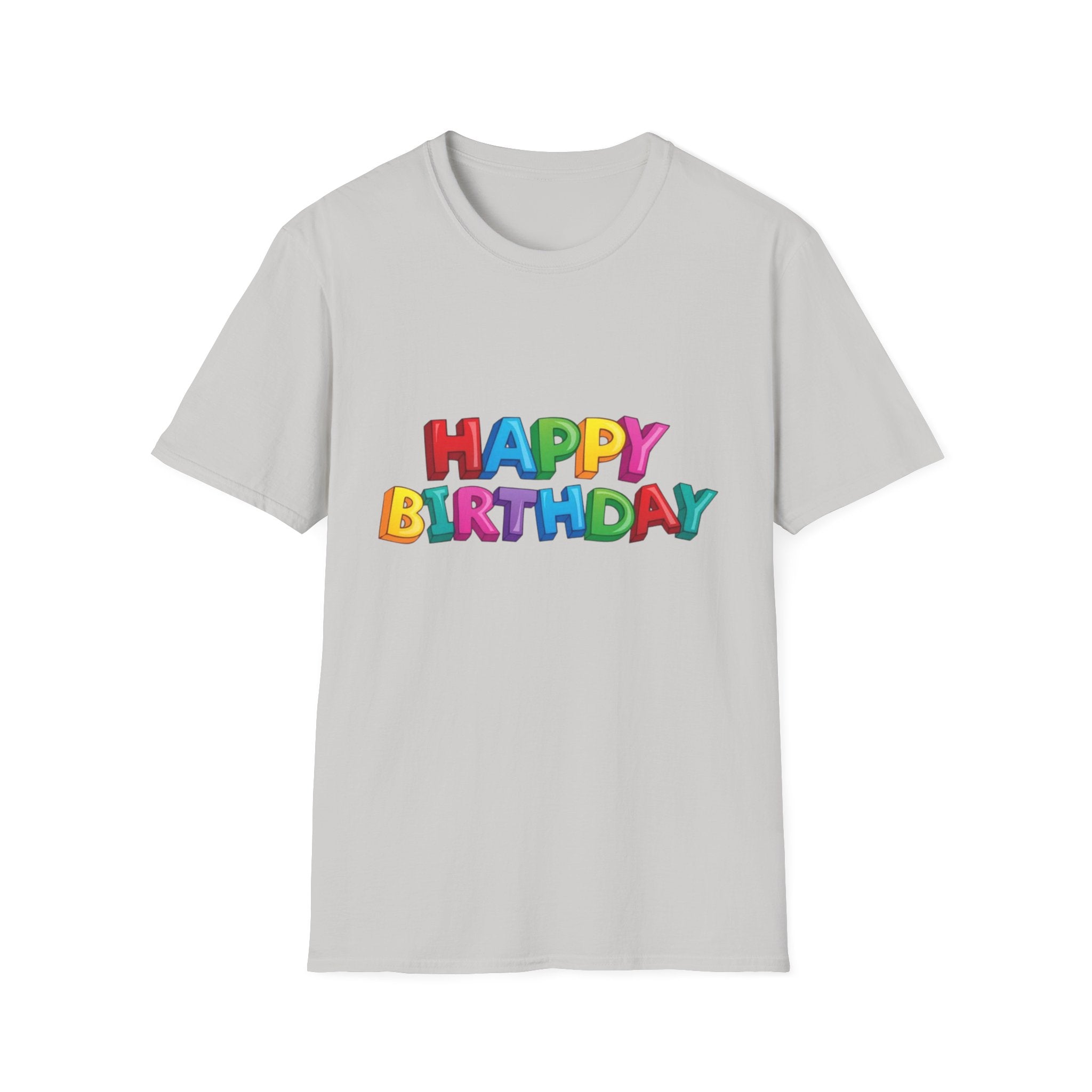 Happy Birthday Unisex Softstyle T-Shirt-Personalize It!