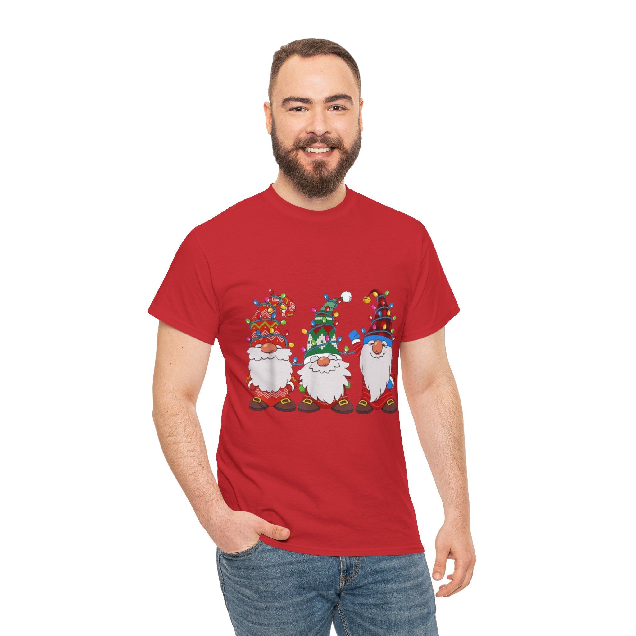 Christmas Gnome Unisex Heavy Cotton T-Shirt