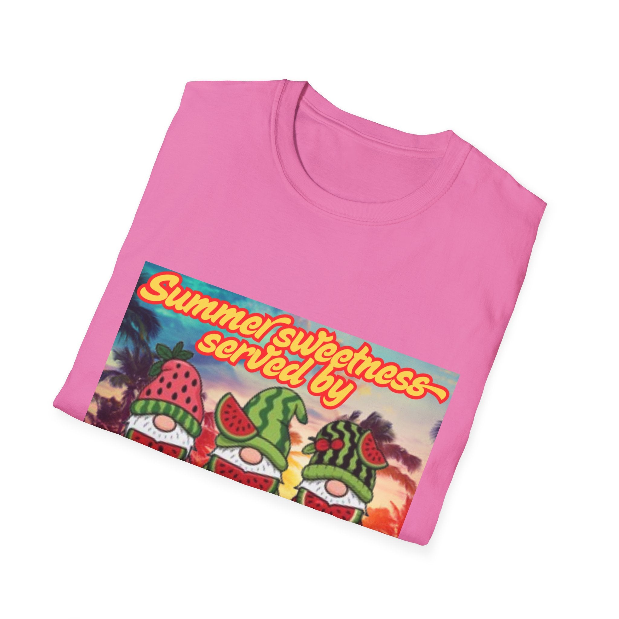 Summer Sweetness Served By Fruity Gnomes Unisex Softstyle T-Shirt