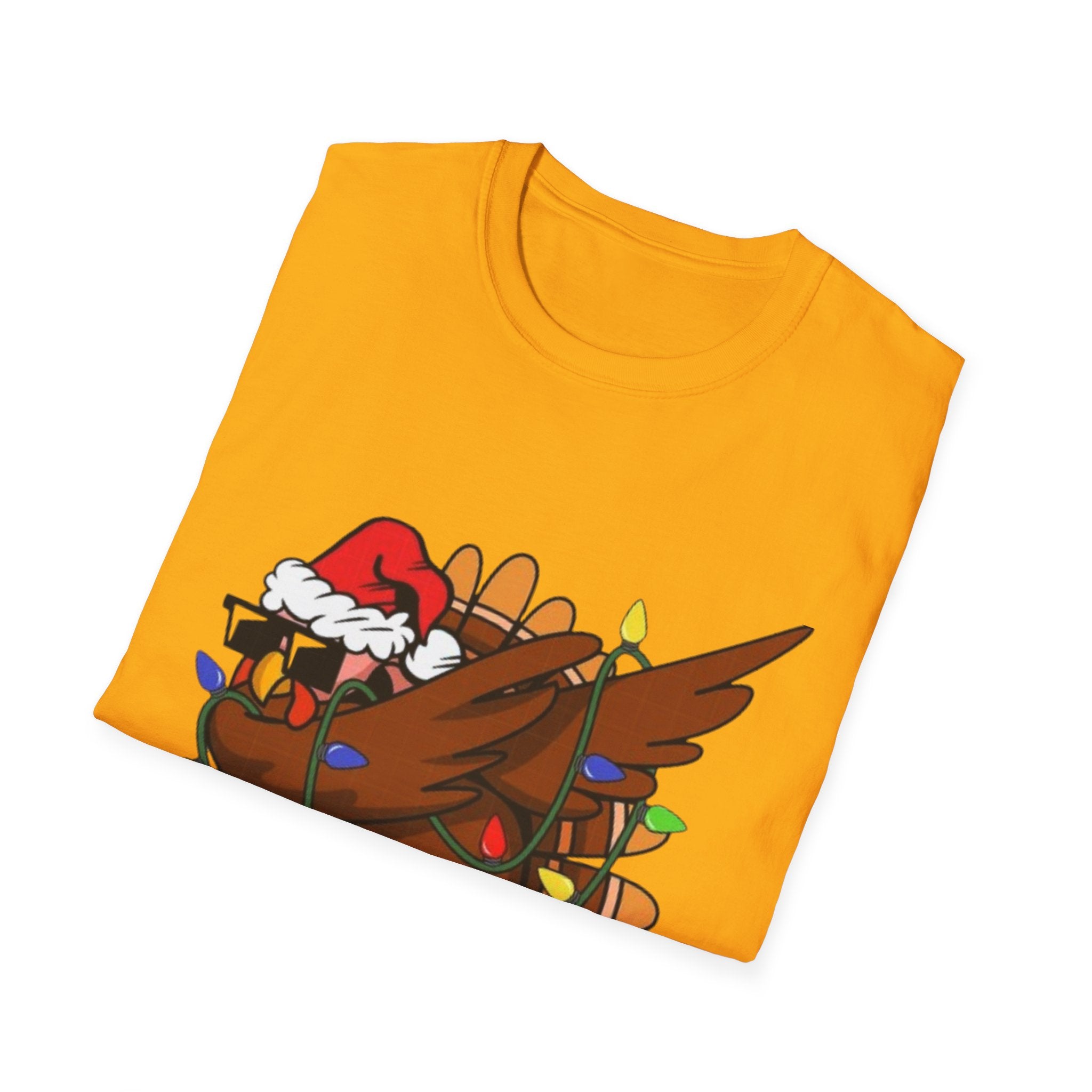 Dabbing Christmas Turkey Unisex Softstyle T-Shirt