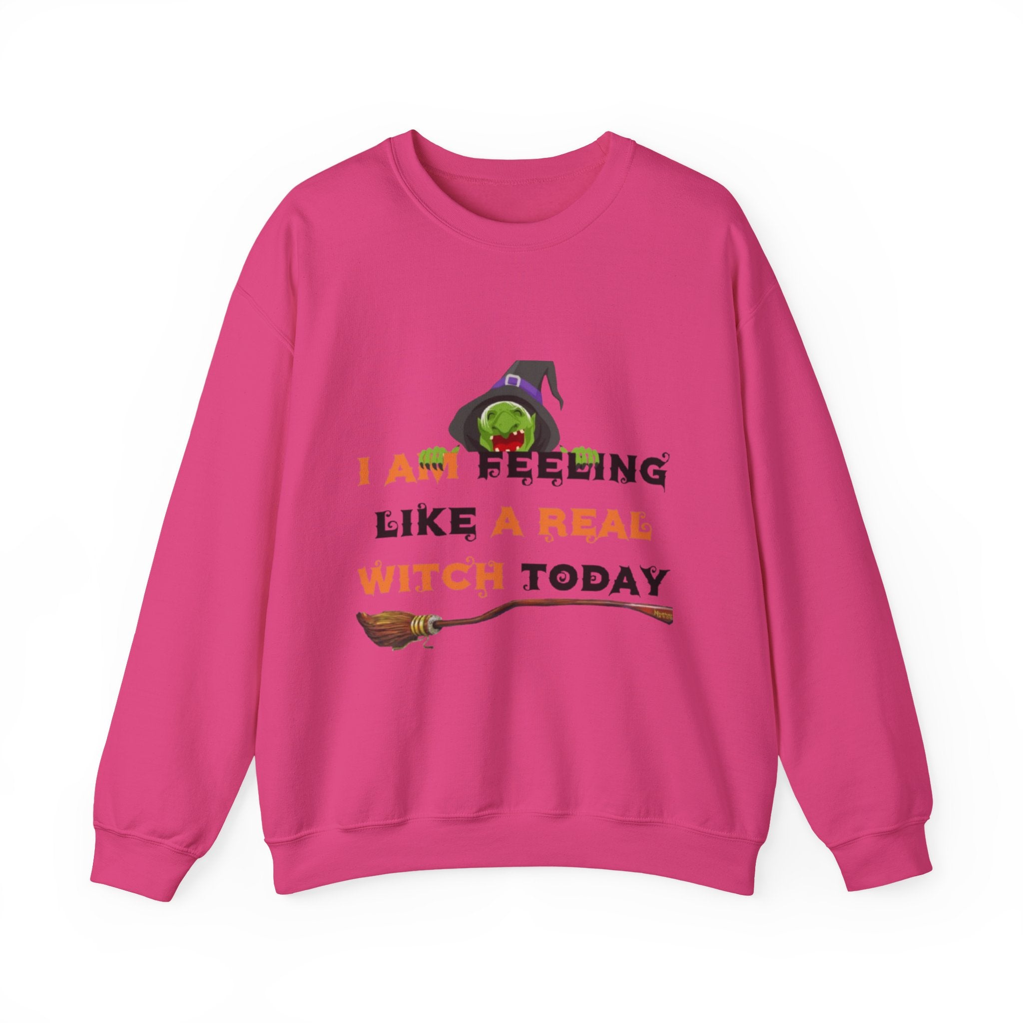 I Am Feeling Like A Real Witch Today Unisex Heavy Blend™ Crewneck Sweatshirt