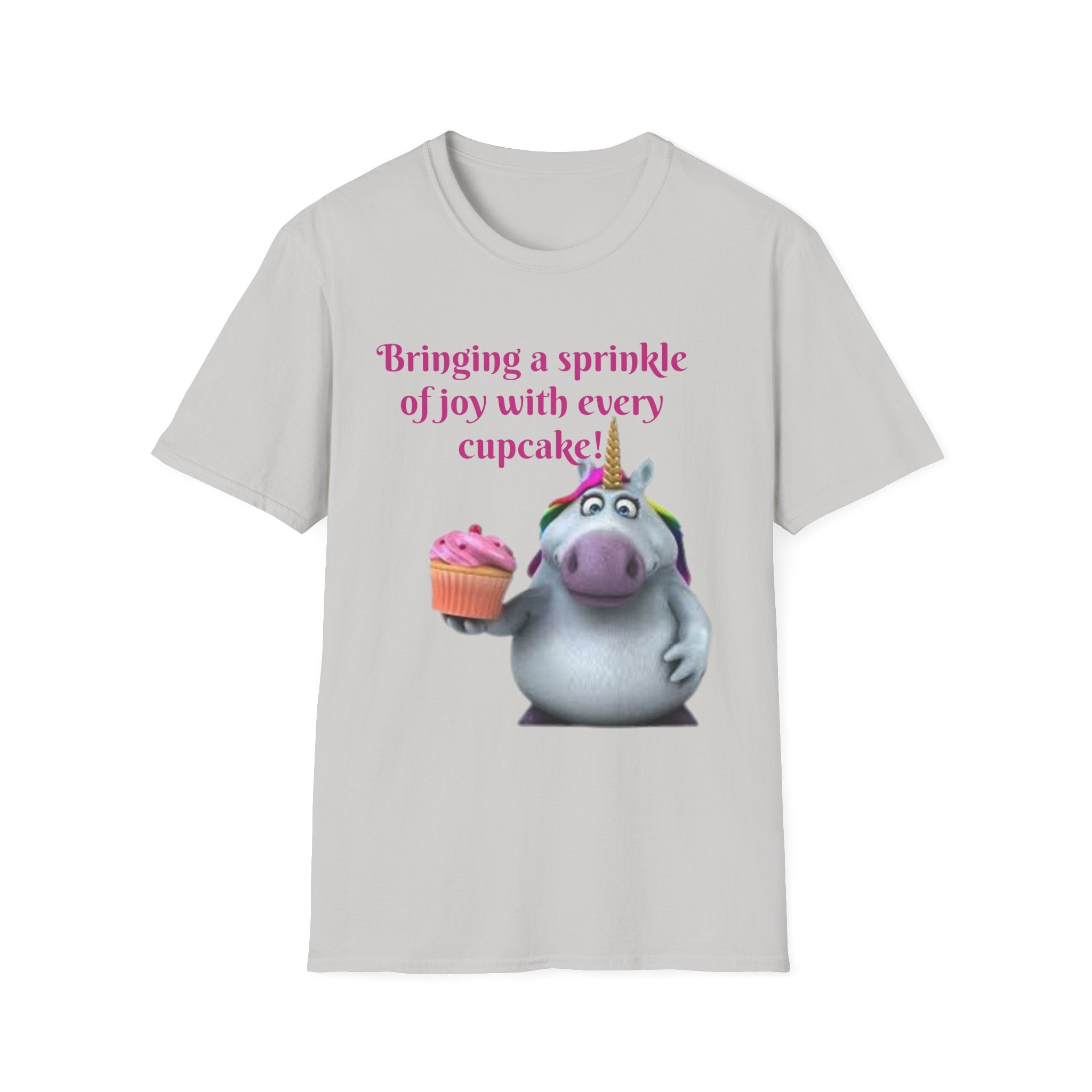 Bringing A Sprinkle Of Joy With Every Cupcake Unicorn Unisex Softstyle T-Shirt