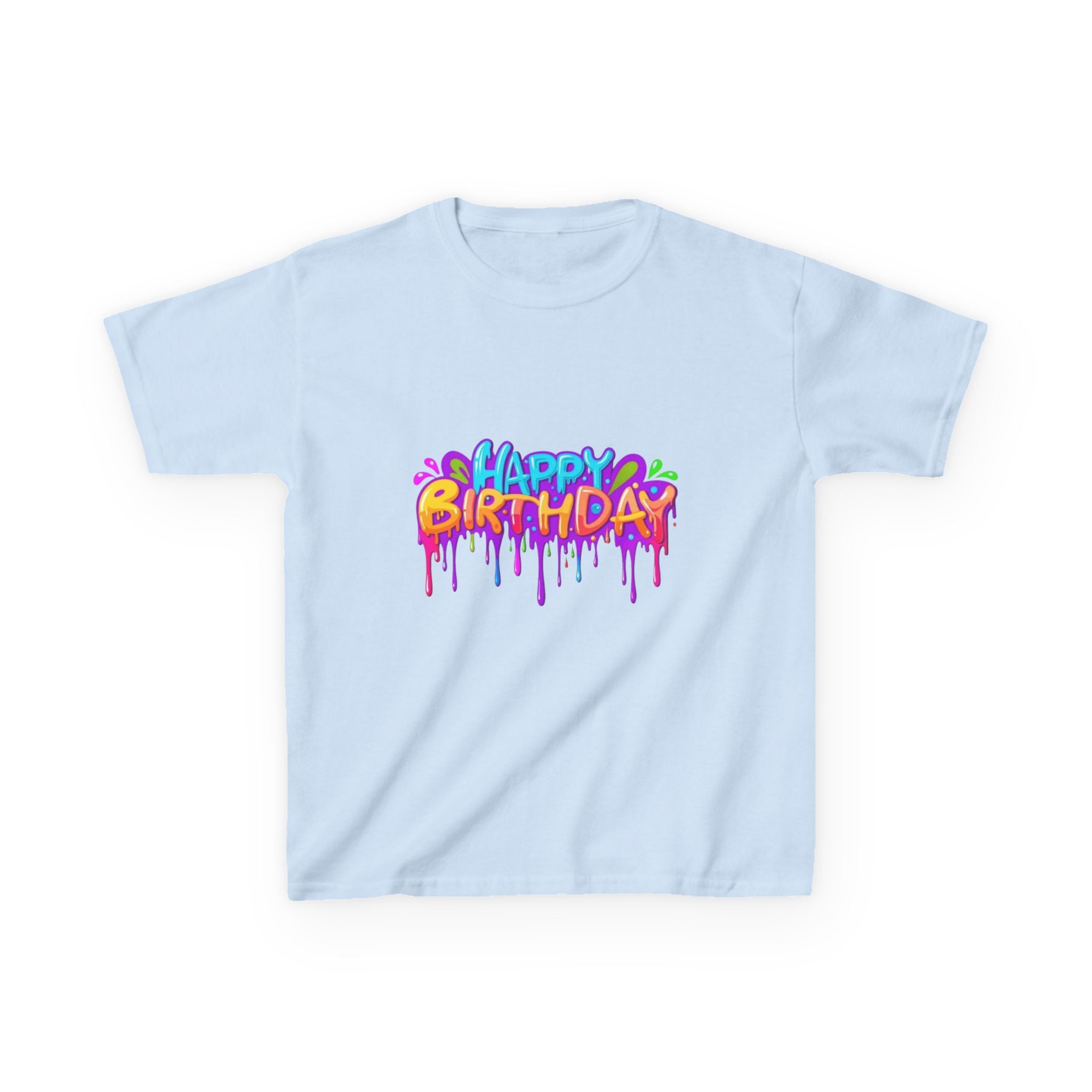 Happy Birthday Kids Heavy Cotton™ Short Sleeve T-Shirt Personalize It!