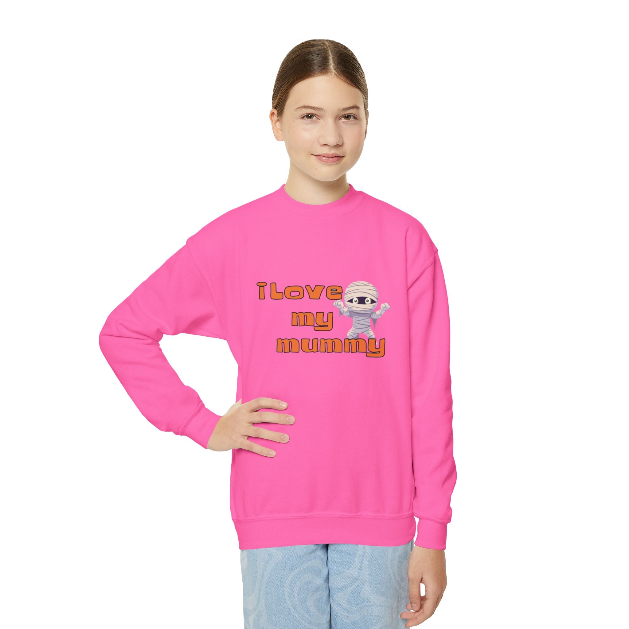 I Love My Mummy Youth Crewneck Sweatshirt