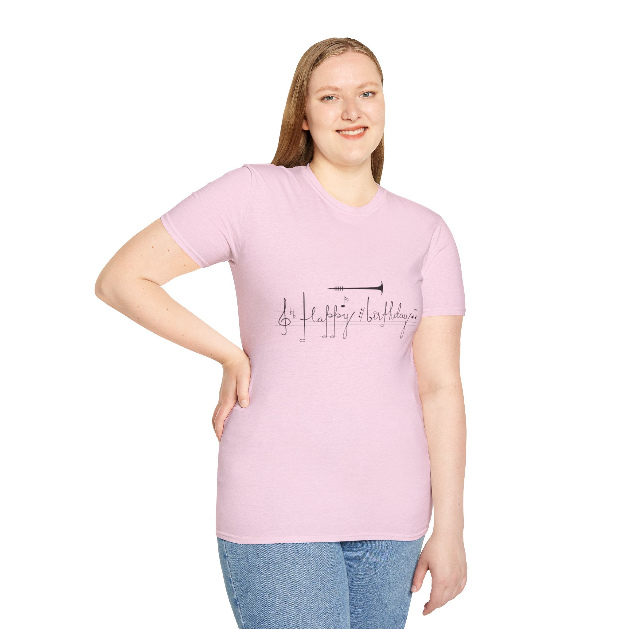 Music Note Birthday Unisex Softstyle T-Shirt-Personalize It!