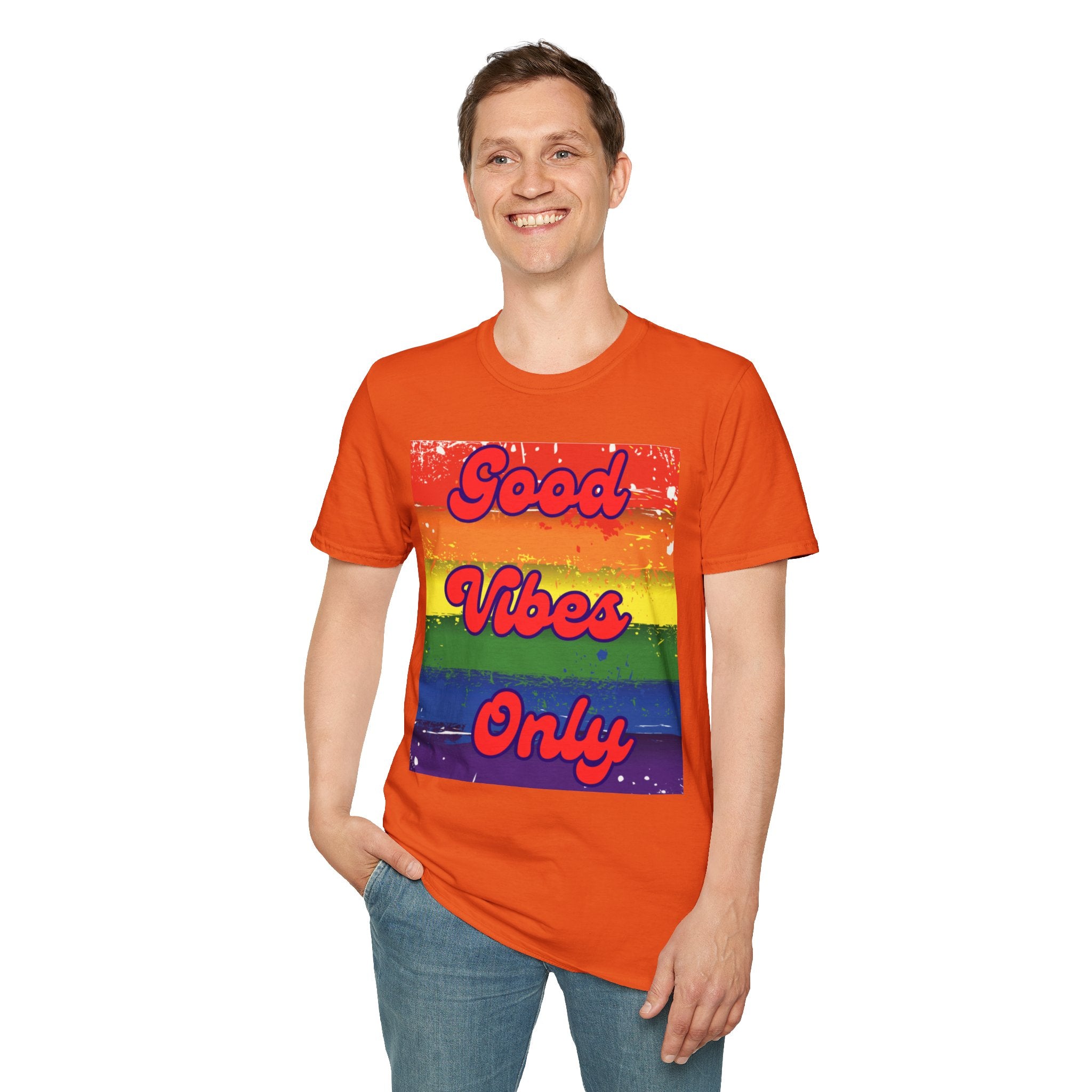 Good Vibes Only Red Unisex Softstyle T-Shirt