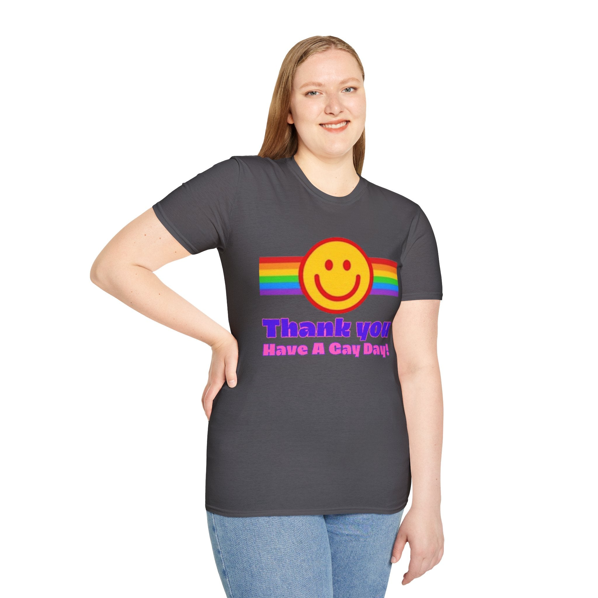 Thank You Have A Gay Day Unisex Softstyle T-Shirt