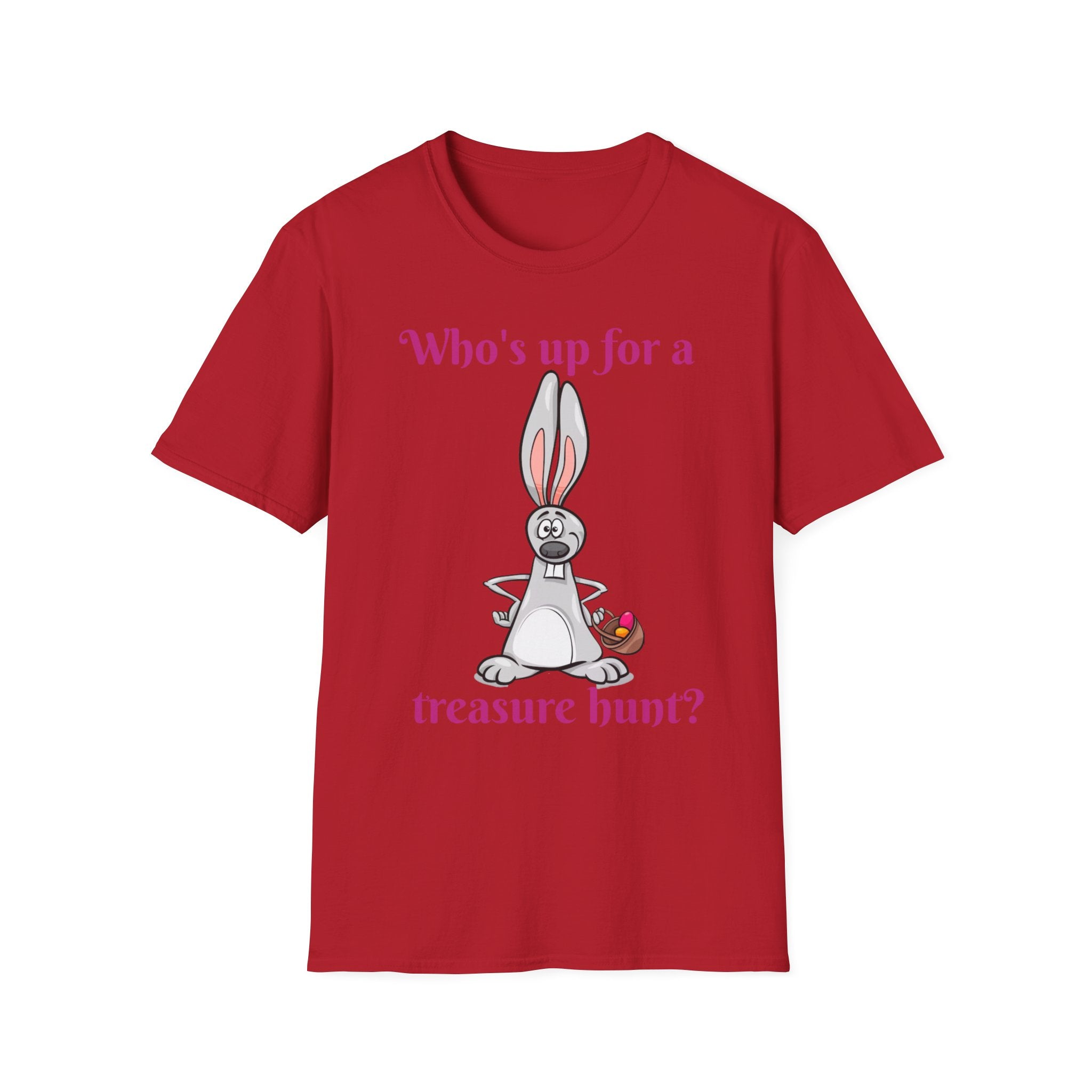 Who's Up For A Treasure Hunt Bunny Unisex Softstyle T-Shirt