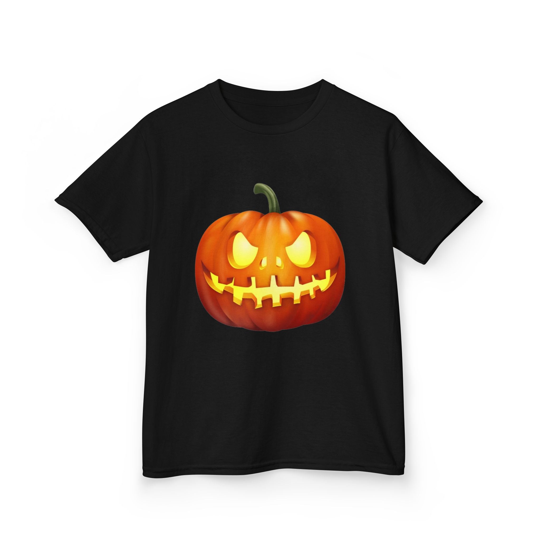 Halloween Pumpkin Kids Heavy Cotton Short Sleeve T-Shirt