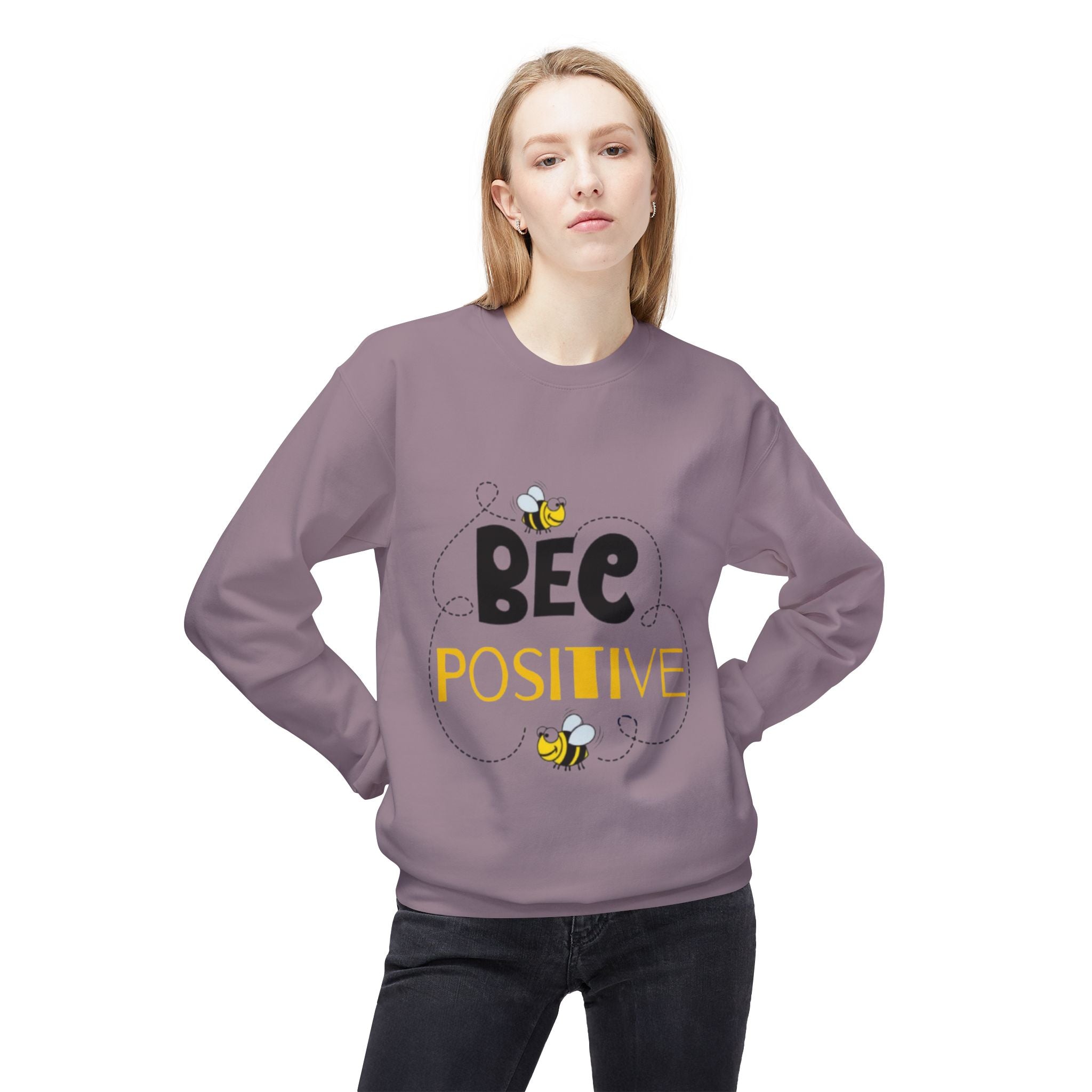 Bee Positive Midweight Softstyle Crewneck Sweatshirt