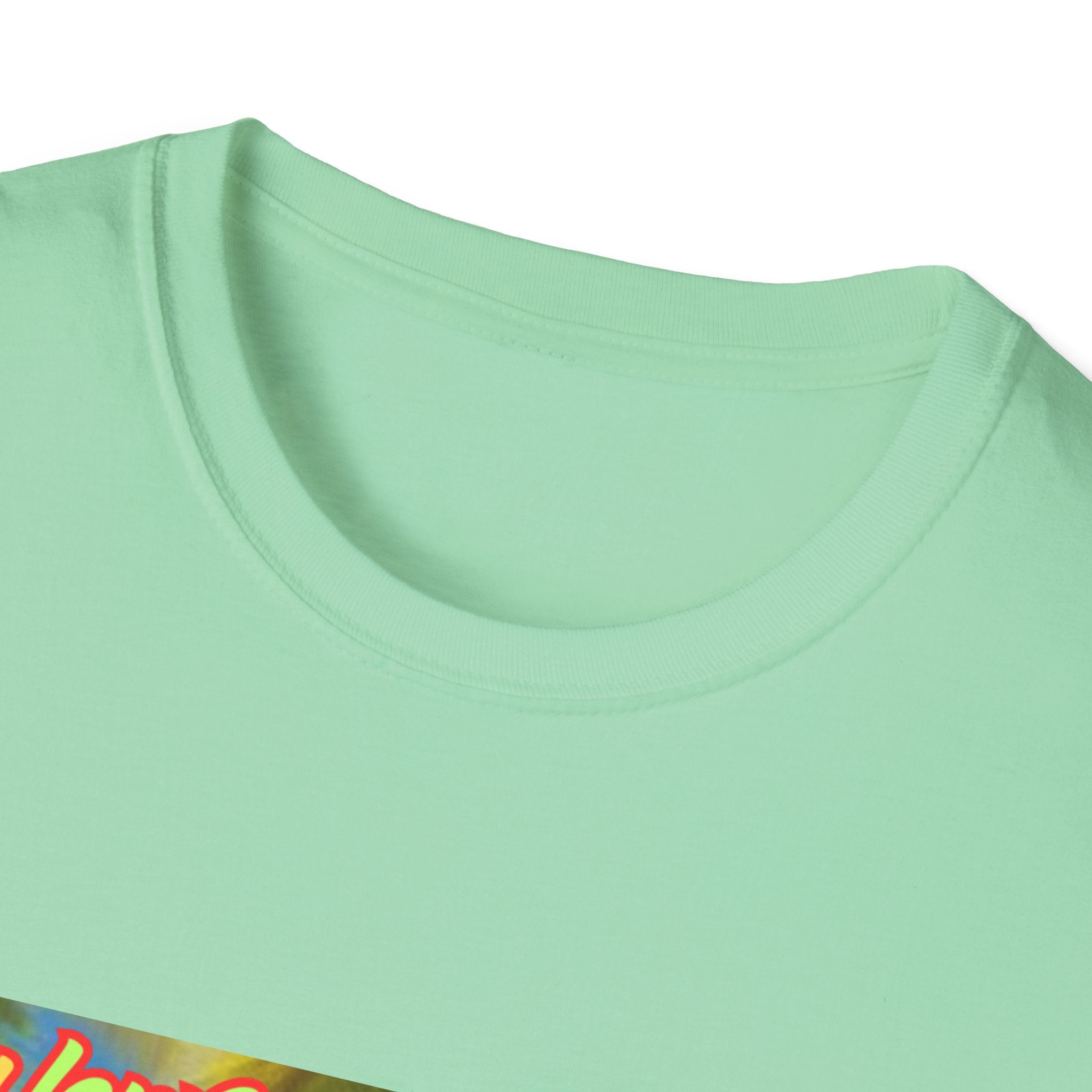 Lucky Leprechaun Enjoying Tropical Fruitiness! Unisex Softstyle T-Shirt