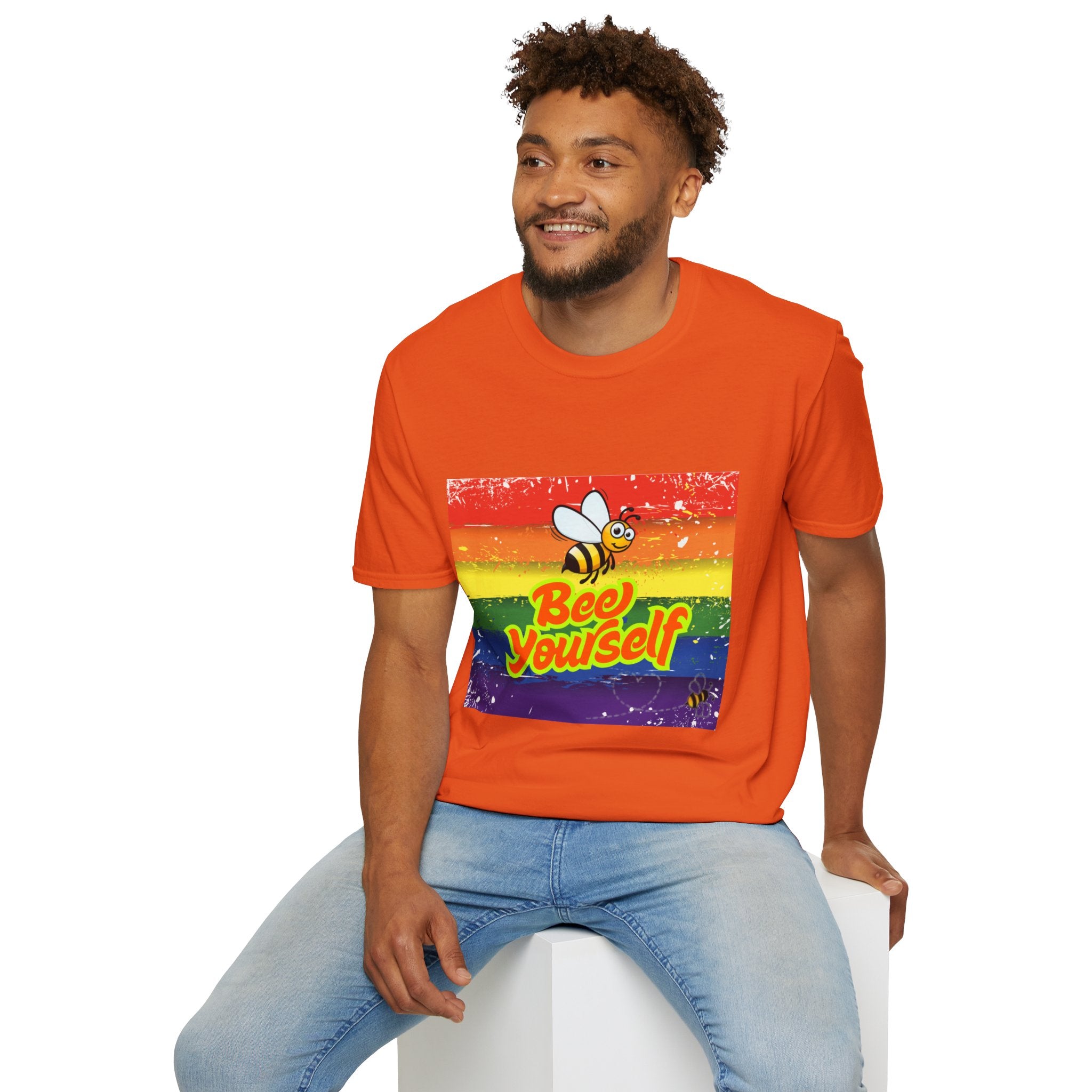 Bee Yourself Rainbow Unisex Softstyle T-Shirt