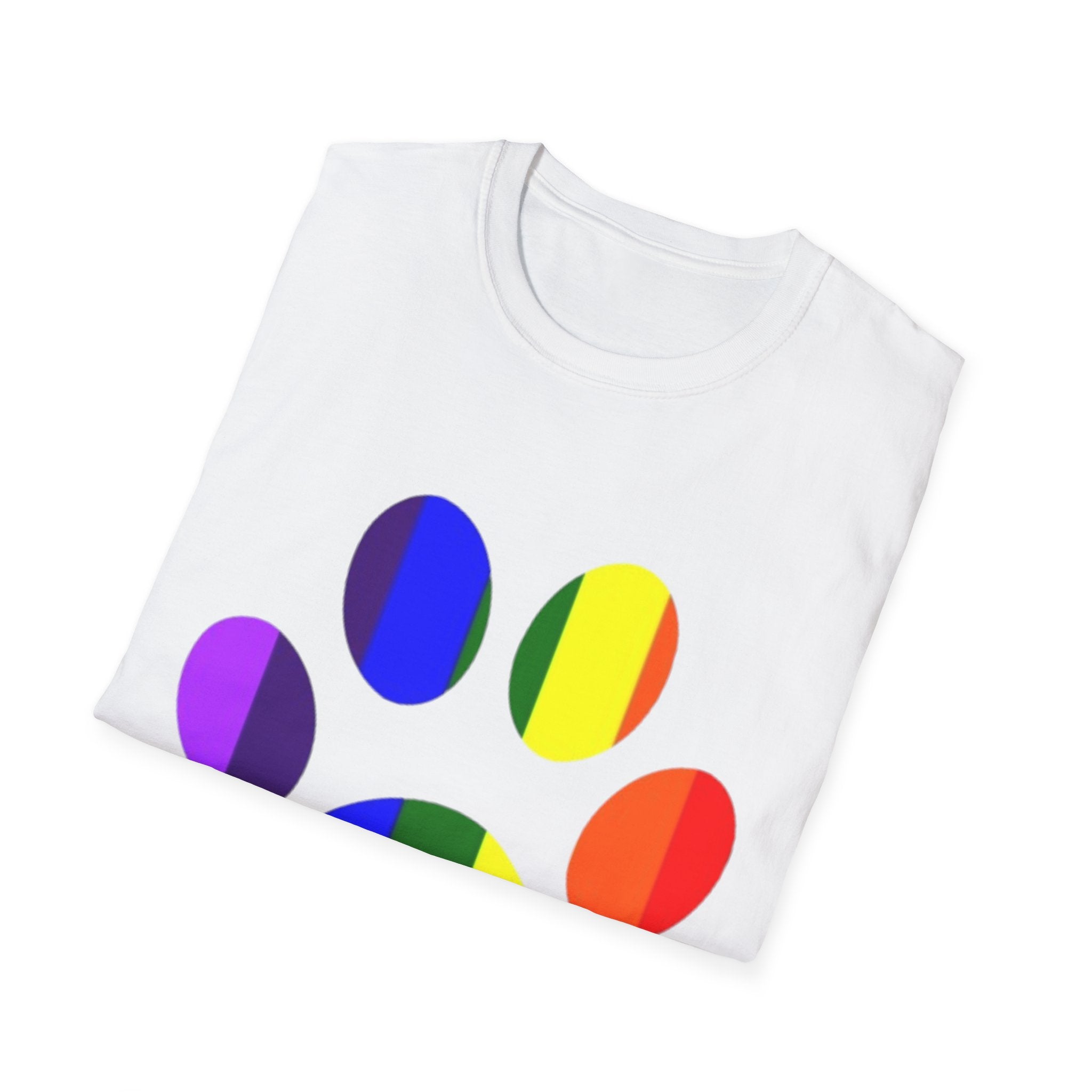 Pride Paw Print Unisex Softstyle T-Shirt