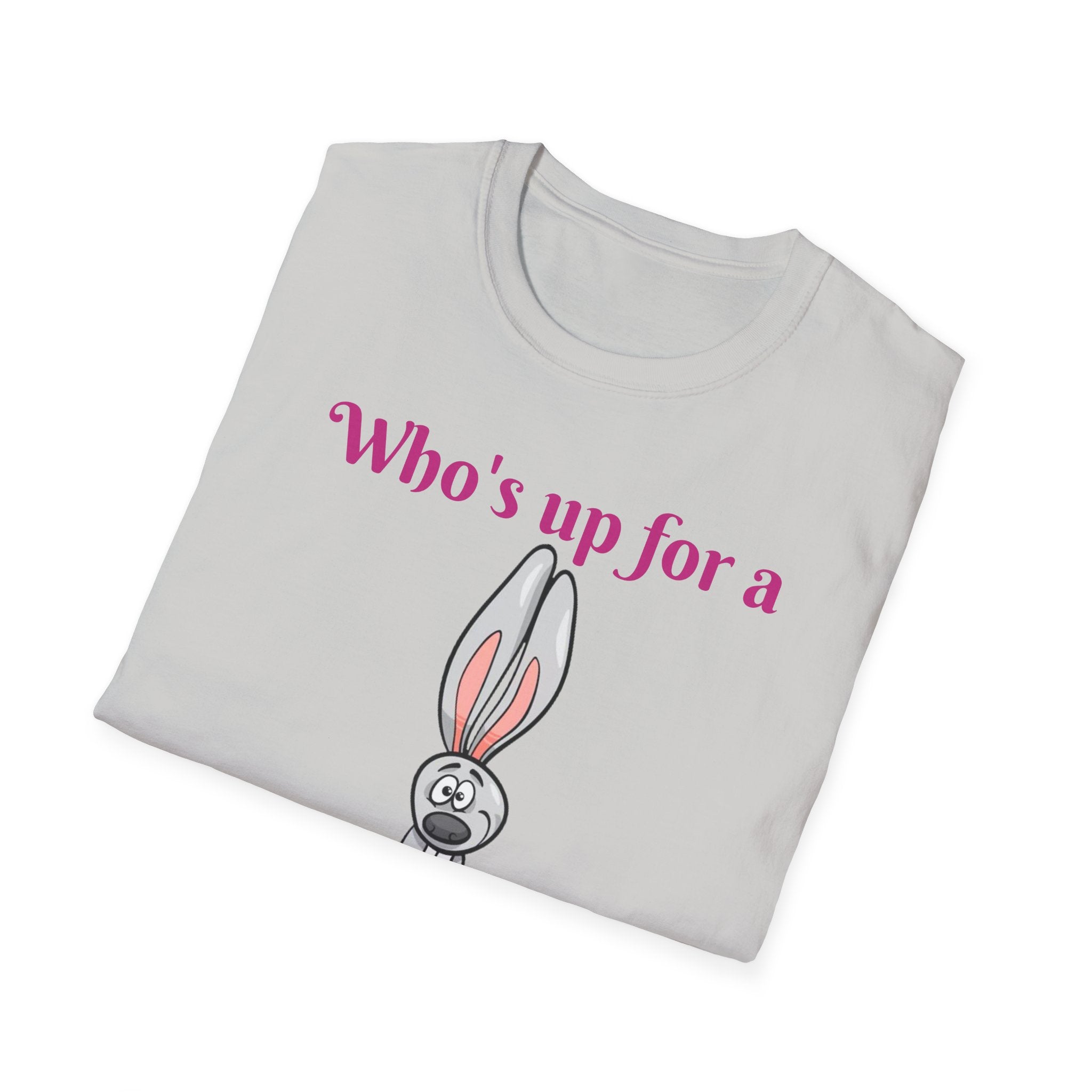 Who's Up For A Treasure Hunt Bunny Unisex Softstyle T-Shirt
