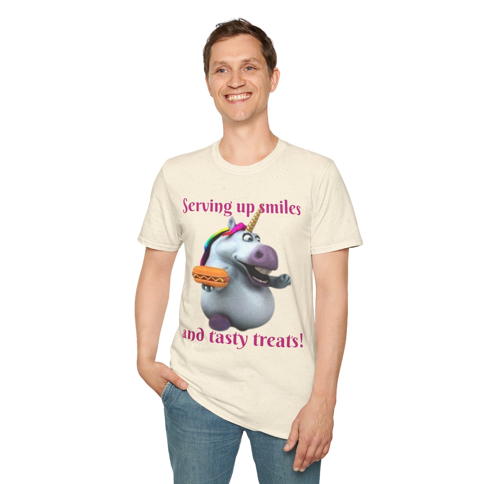 Serving Up Smiles And Tasty Treats Unicorn Unisex Softstyle T-Shirt