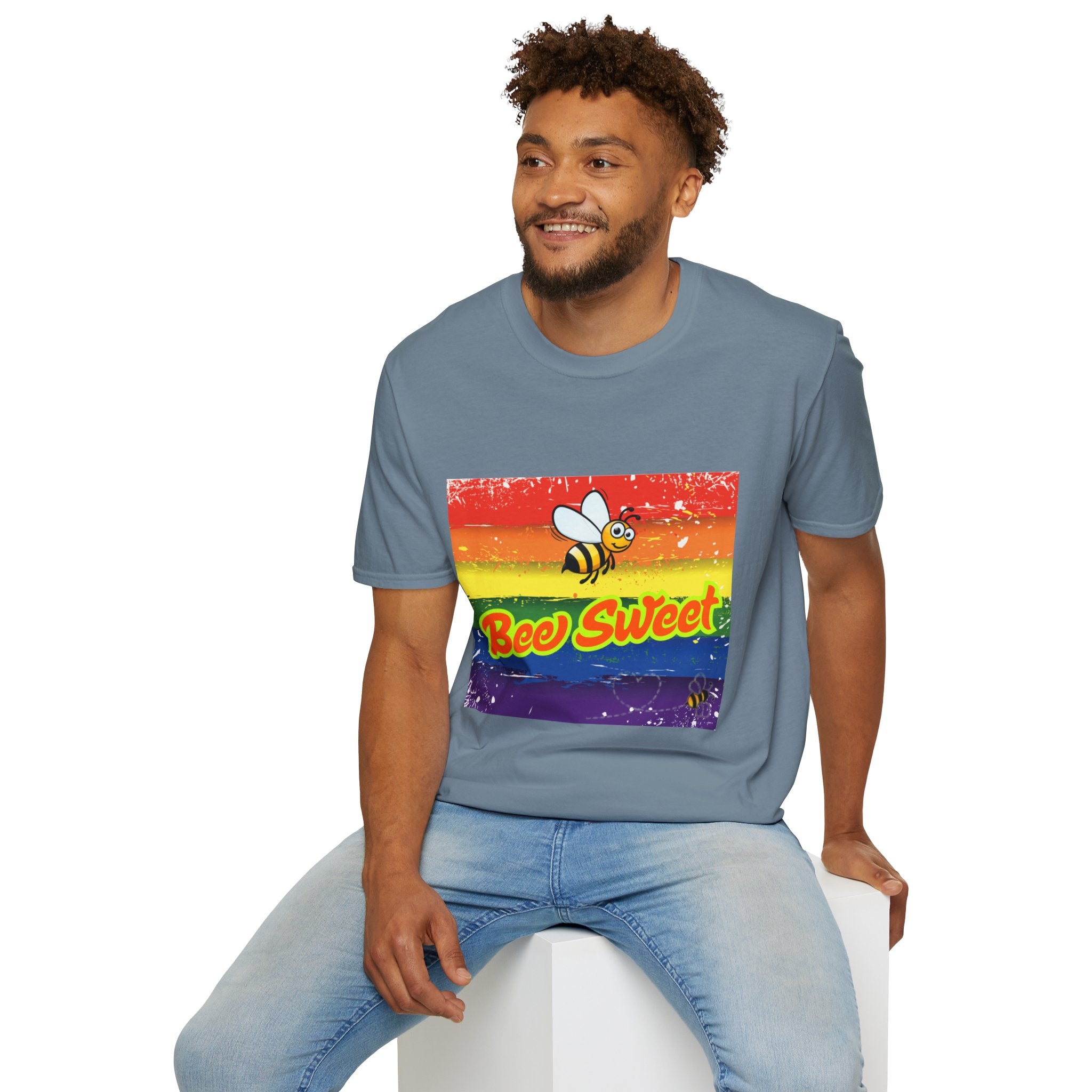 Bee Sweet Rainbow Unisex Softstyle T-Shirt