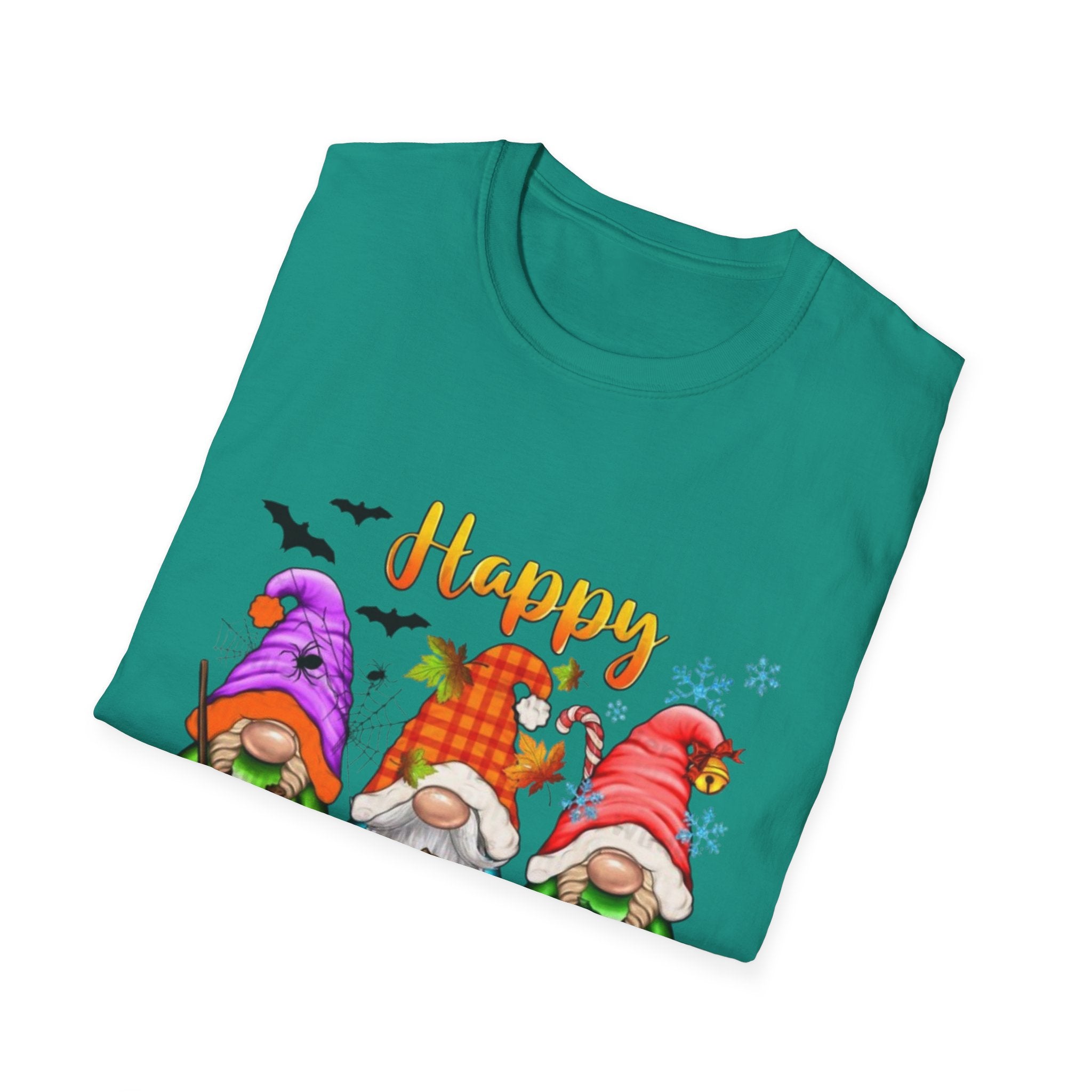 Happy Hallothanksmas Gnome Unisex Softstyle T-Shirt
