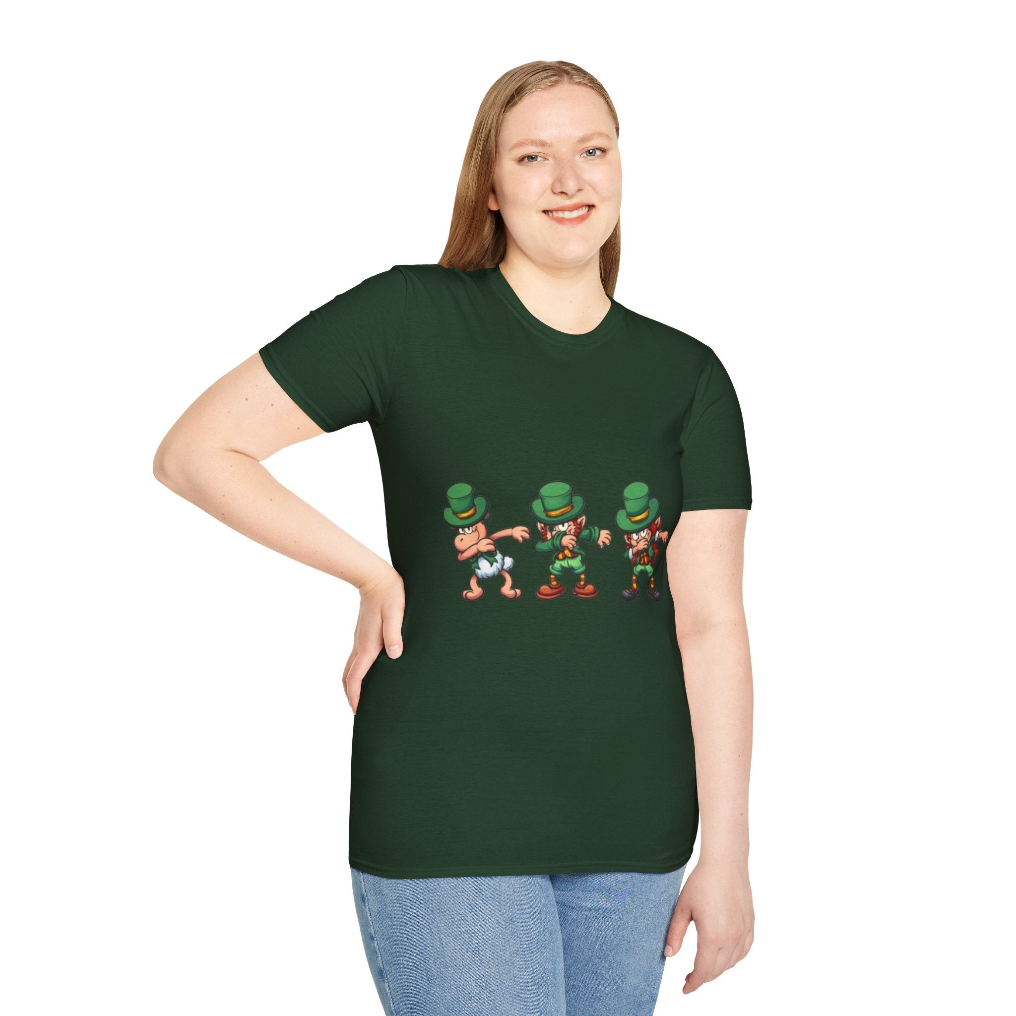 Dabbing Leprechaun Unisex Softstyle T-Shirt