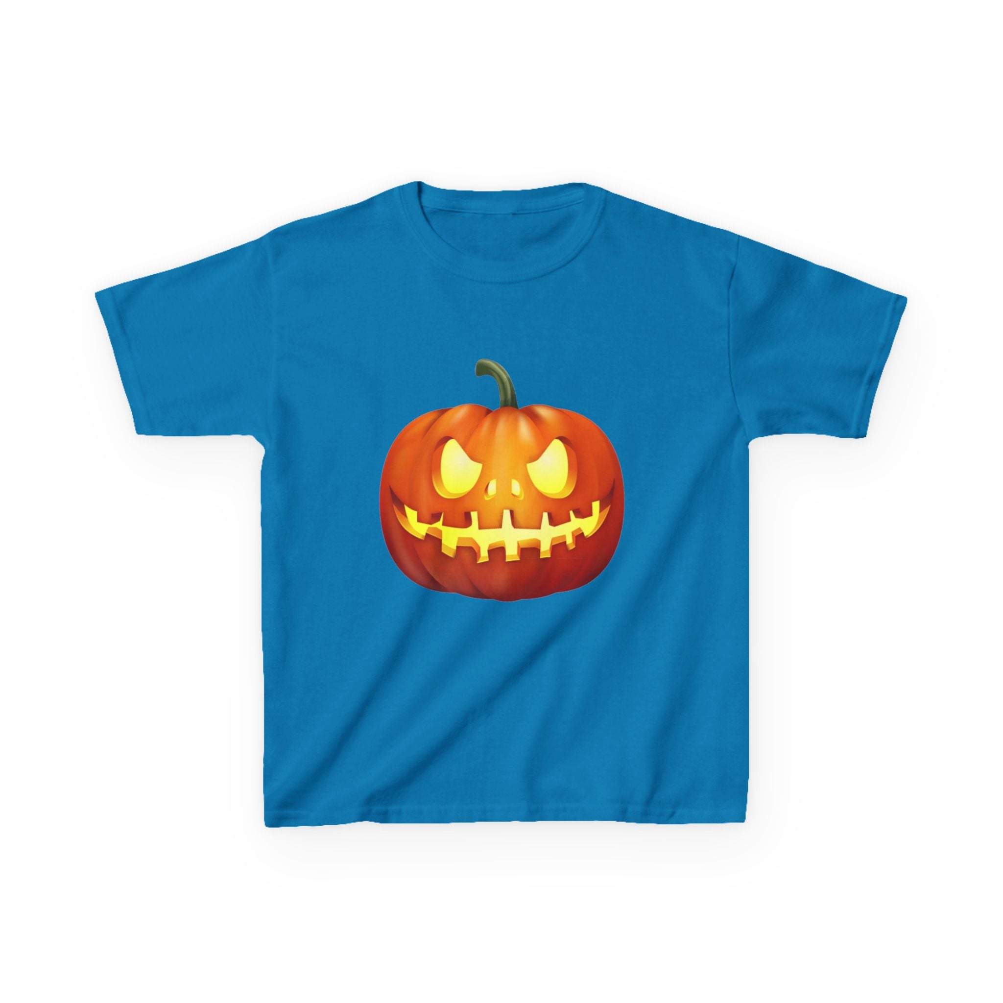 Halloween Pumpkin Kids Heavy Cotton Short Sleeve T-Shirt