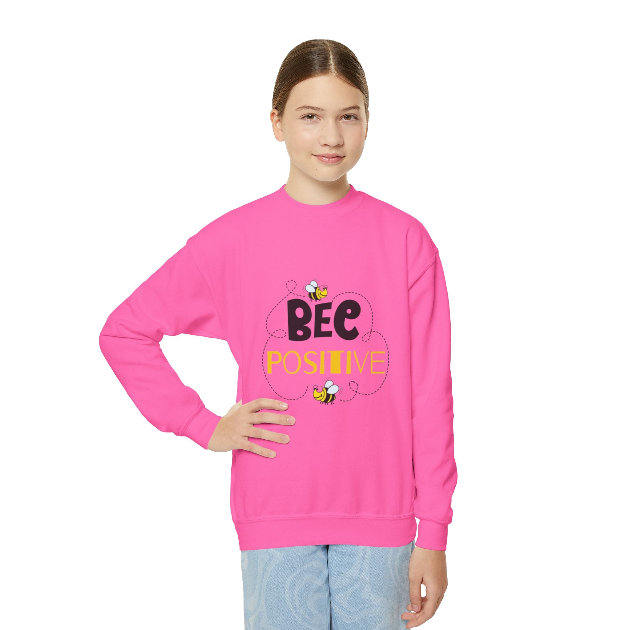 Bee Positive Youth Crewneck Sweatshirt