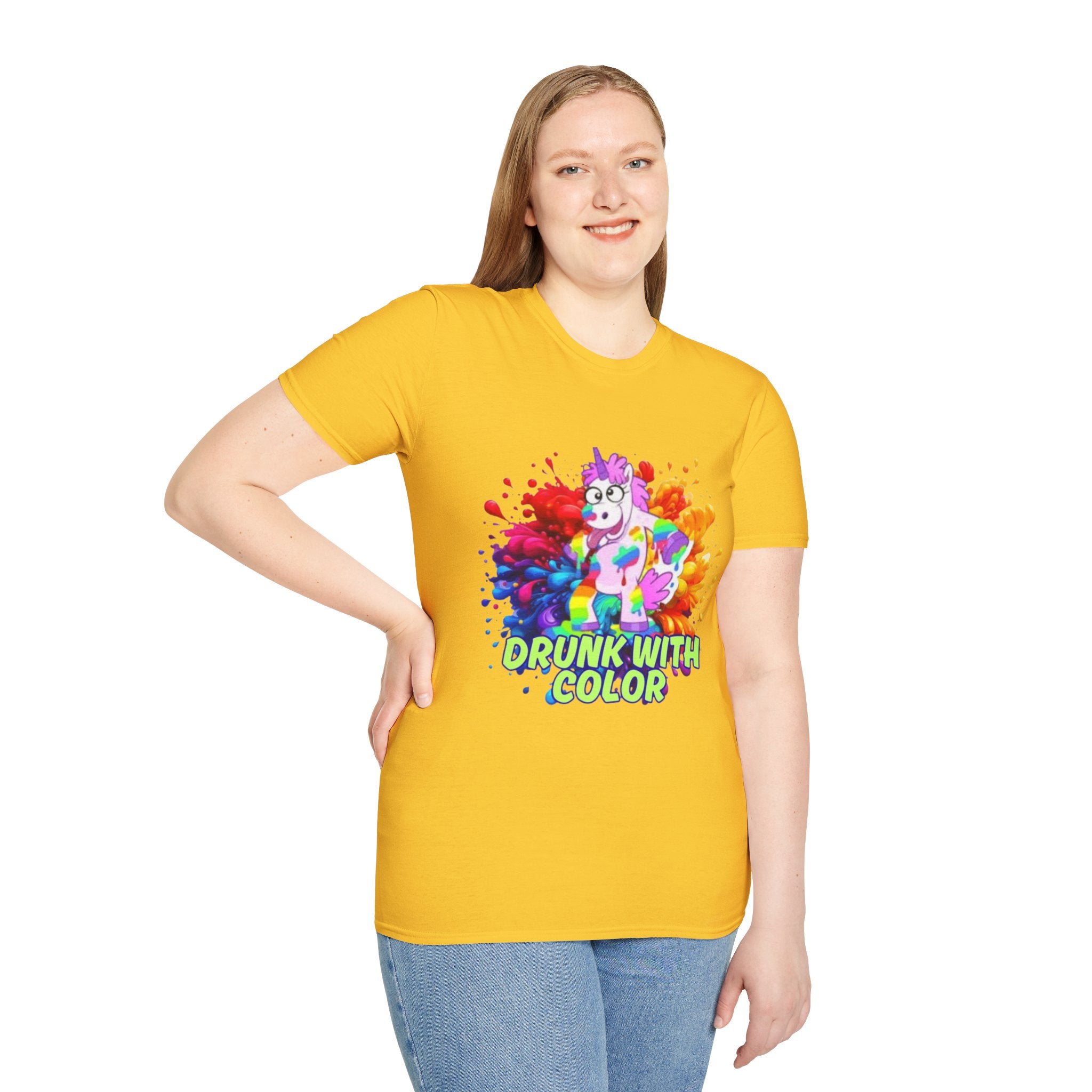 Drunk With Color Unicorn Unisex Softstyle T-Shirt
