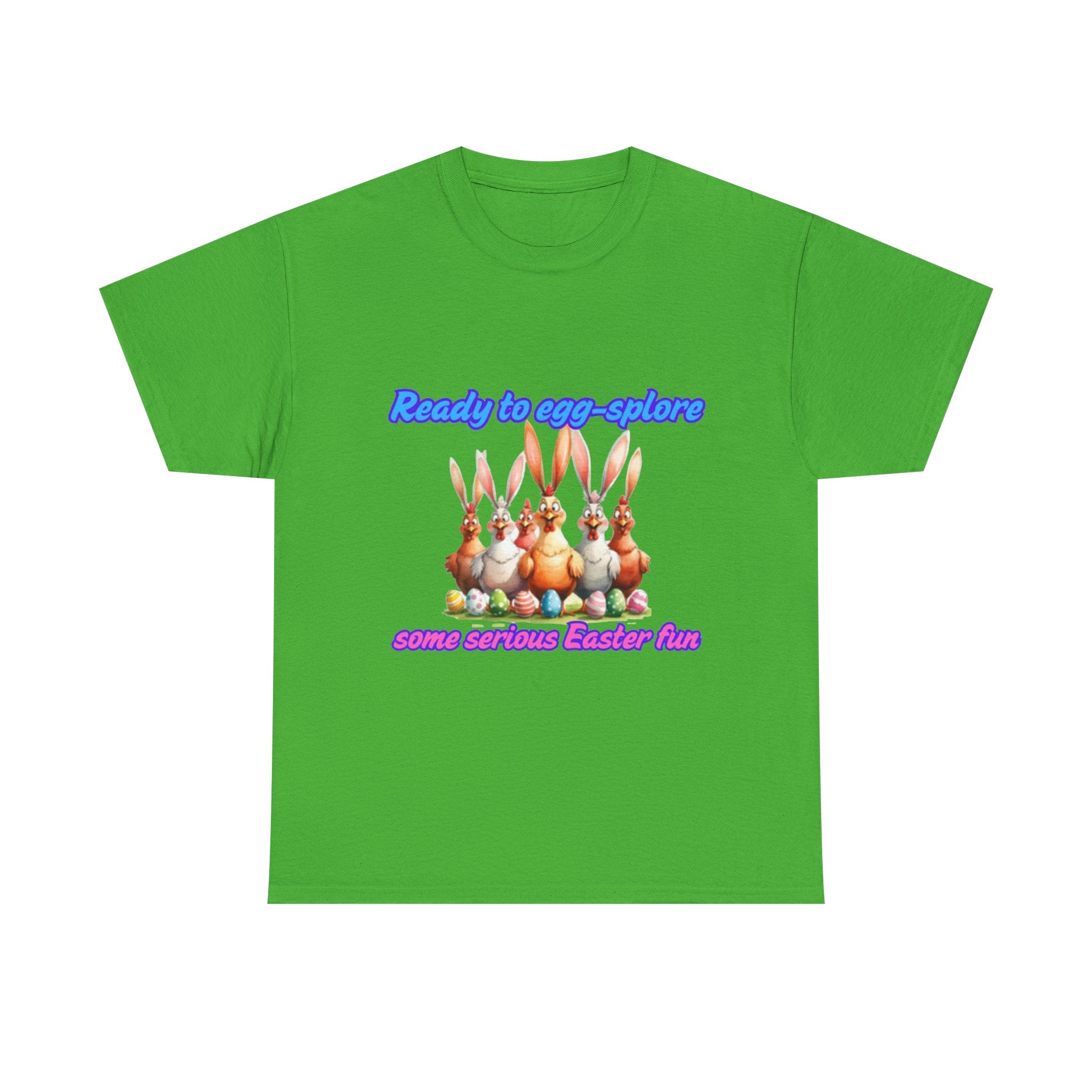Ready To Egg-splore Some Serious Easter Fun Unisex Heavy Cotton T-Shirt