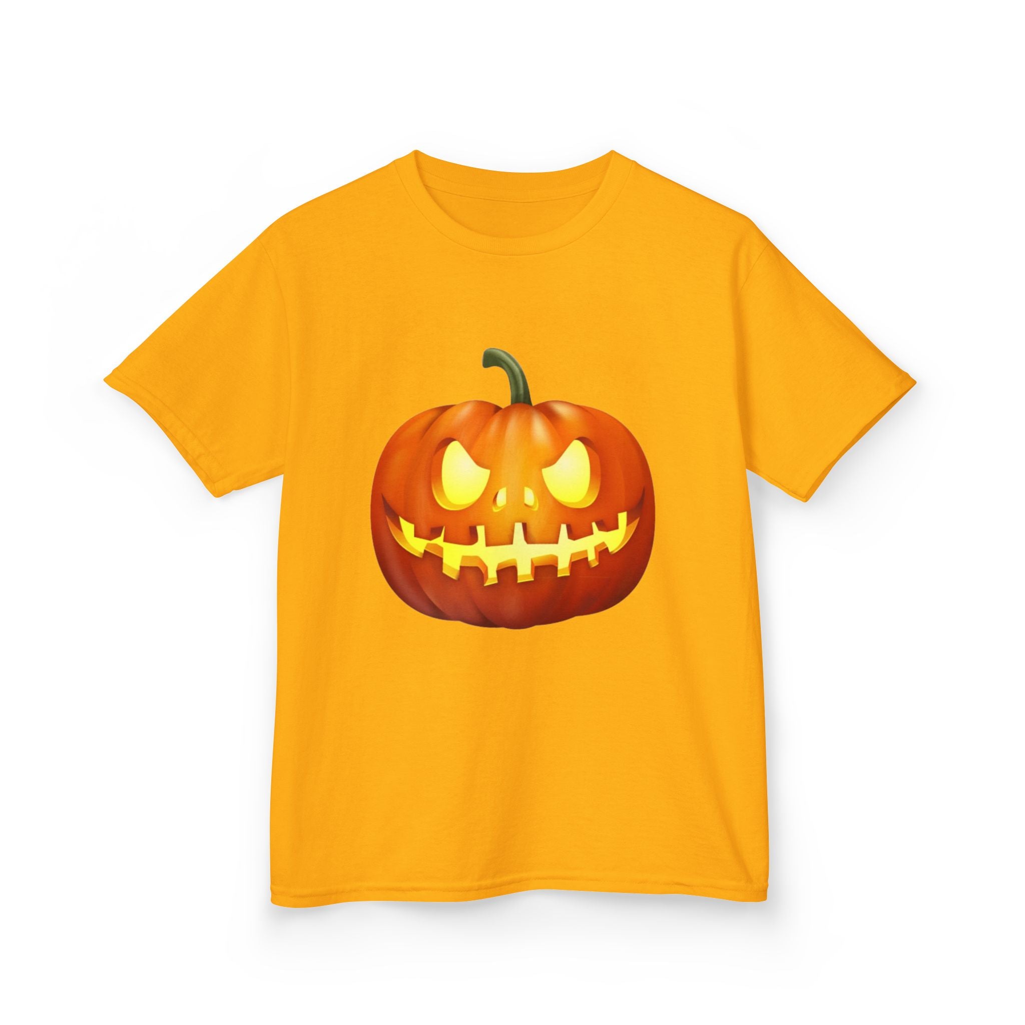 Halloween Pumpkin Kids Heavy Cotton Short Sleeve T-Shirt