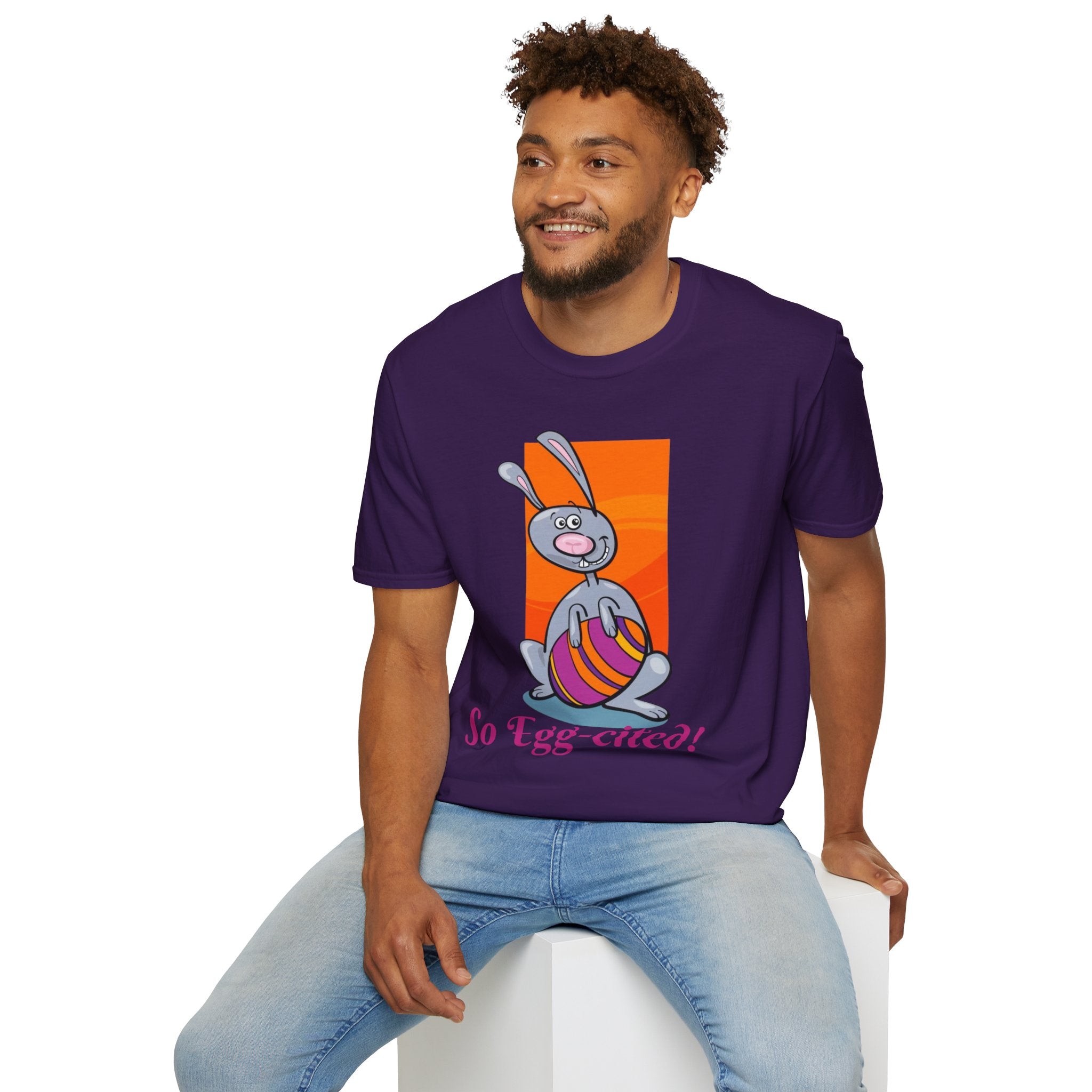 So Egg-cited Bunny Unisex Softstyle T-Shirt