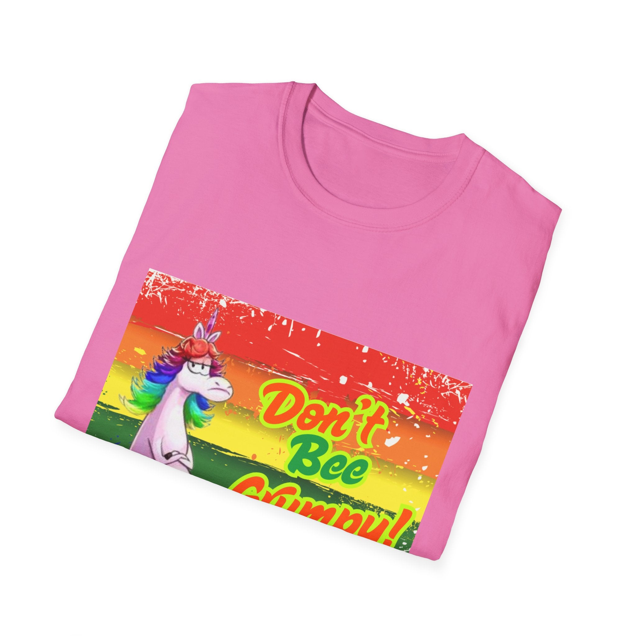 Don't Bee Grumpy Rainbow Unisex Softstyle T-Shirt