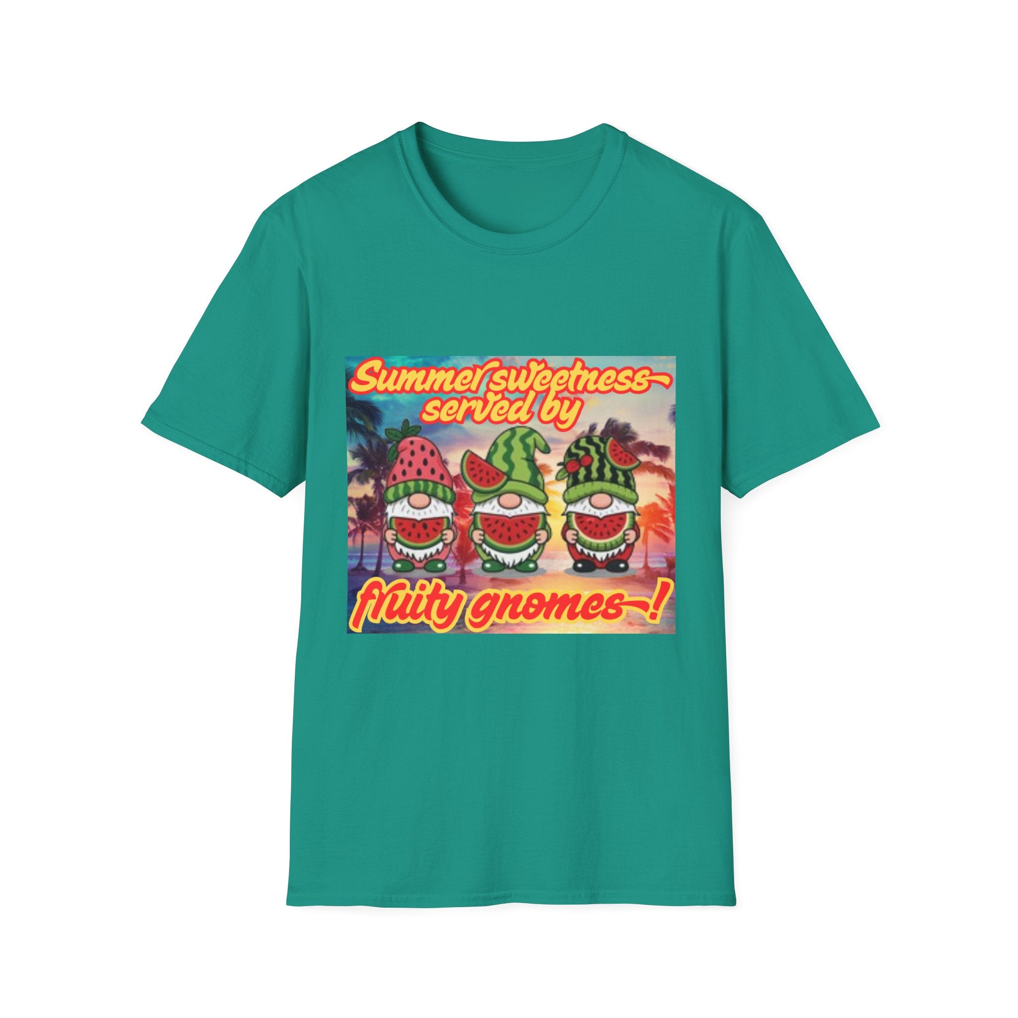 Summer Sweetness Served By Fruity Gnomes Unisex Softstyle T-Shirt