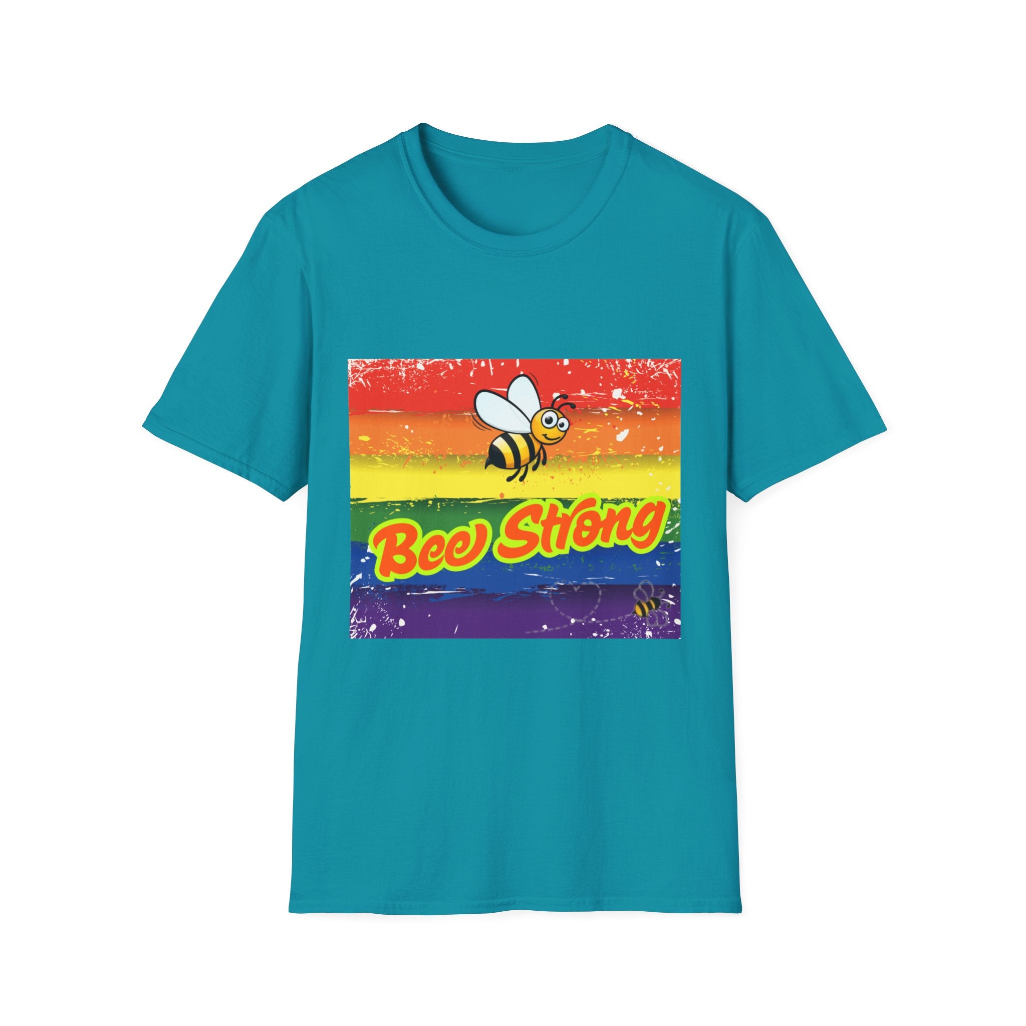 Bee Strong Rainbow Unisex Softstyle T-Shirt