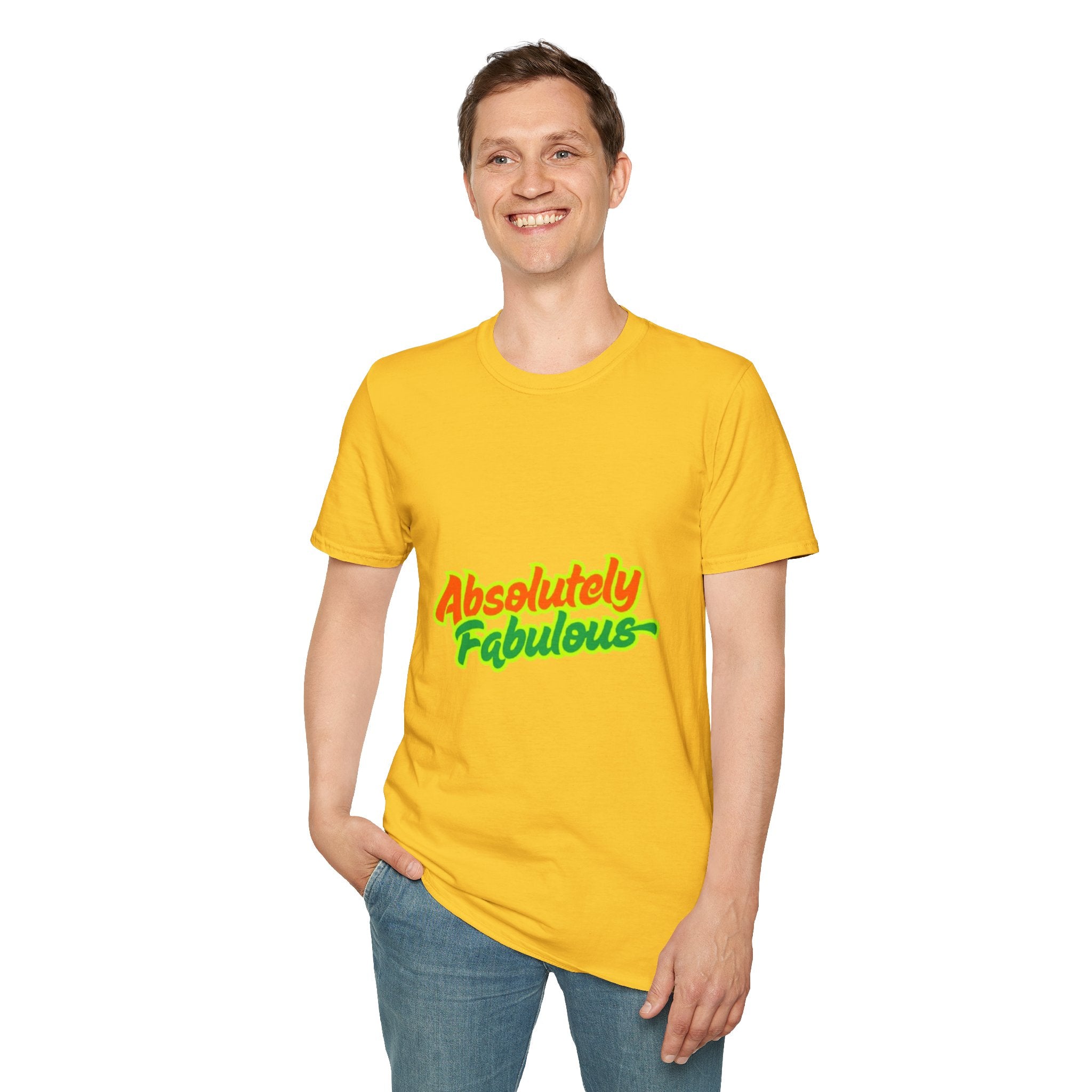 Absolutely Fabulous Orange/Green Unisex Softstyle T-Shirt