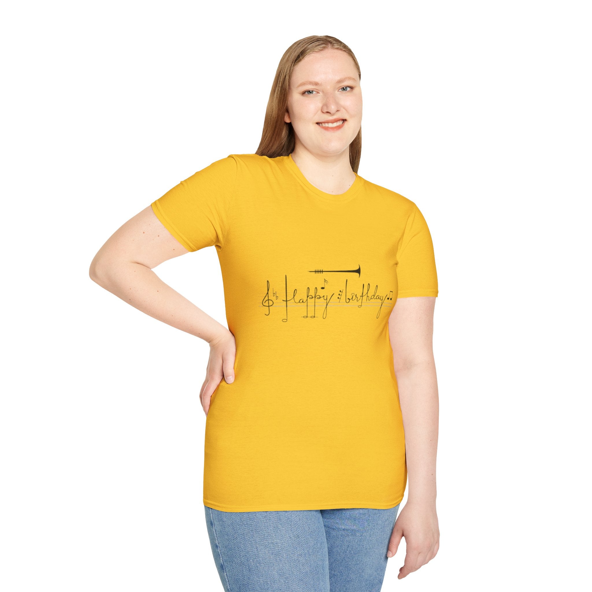 Music Note Birthday Unisex Softstyle T-Shirt-Personalize It!