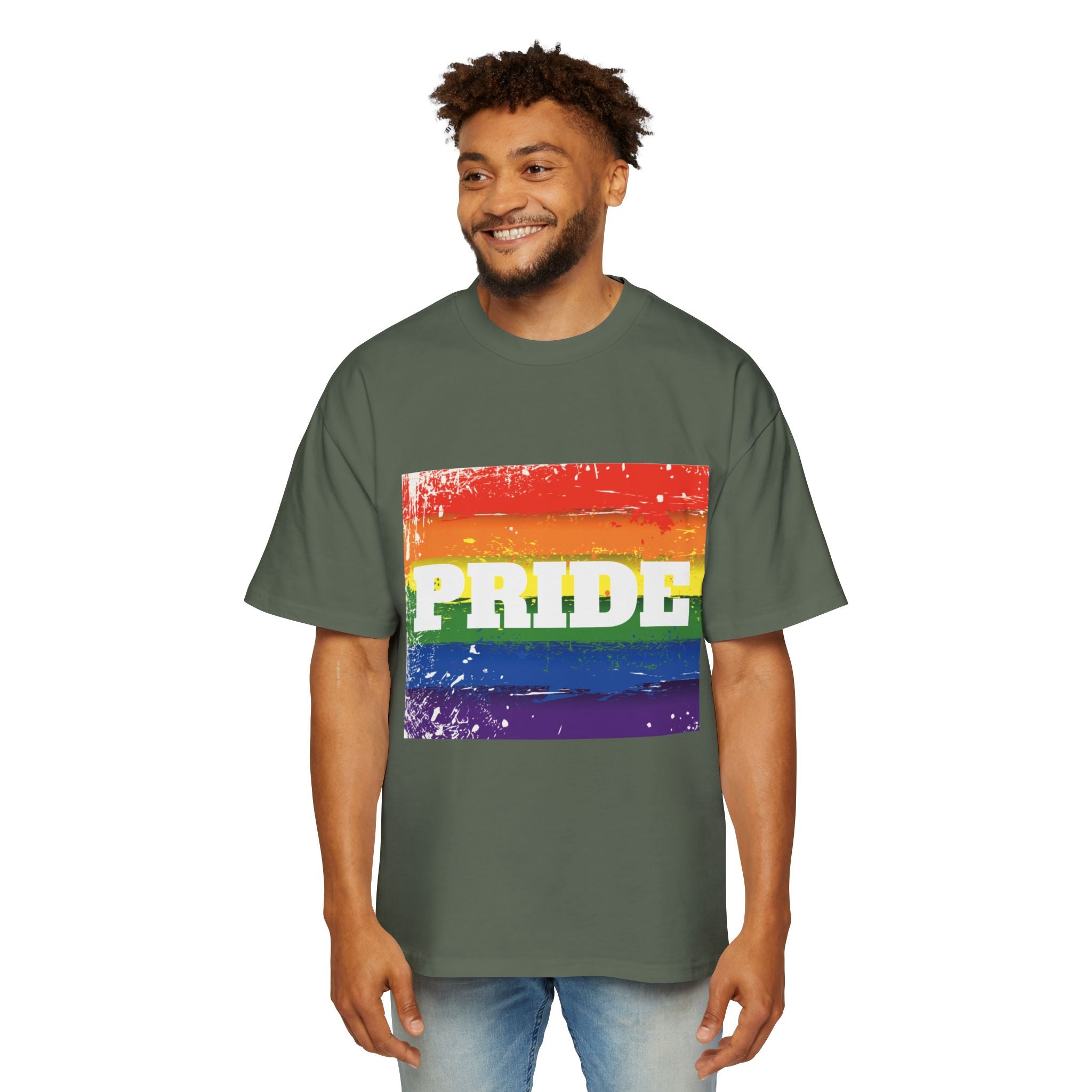 Pride Rainbow Heavy Oversized Unisex T-Shirt