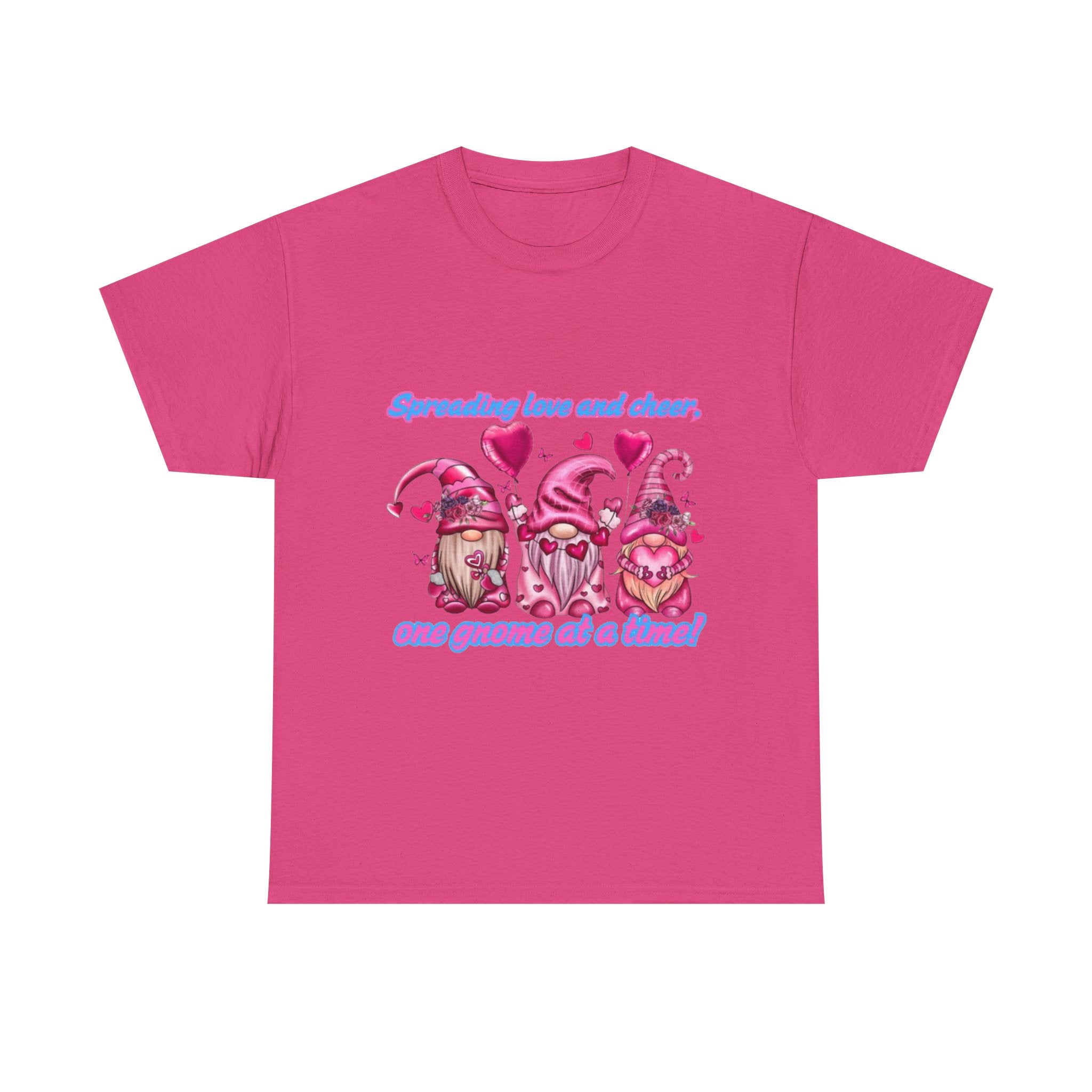 Spreading Love And Cheer, One Gnome At A Time Unisex Heavy Cotton T-Shirt