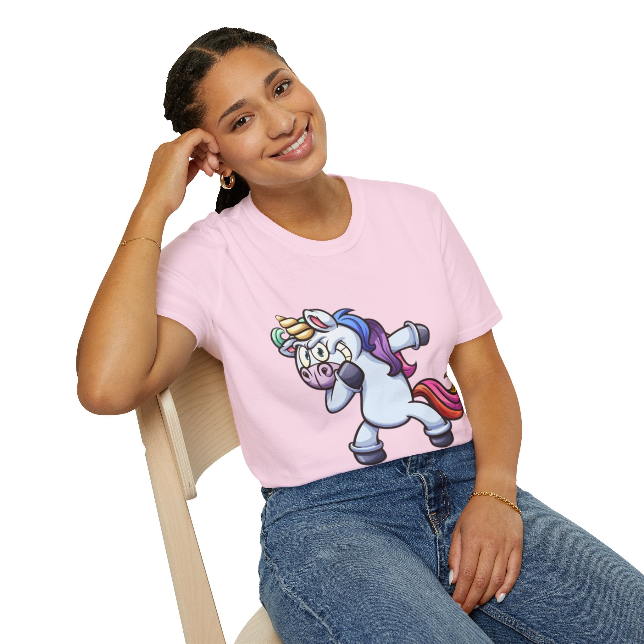 Dabbing Unicorn Unisex Softstyle T-shirt