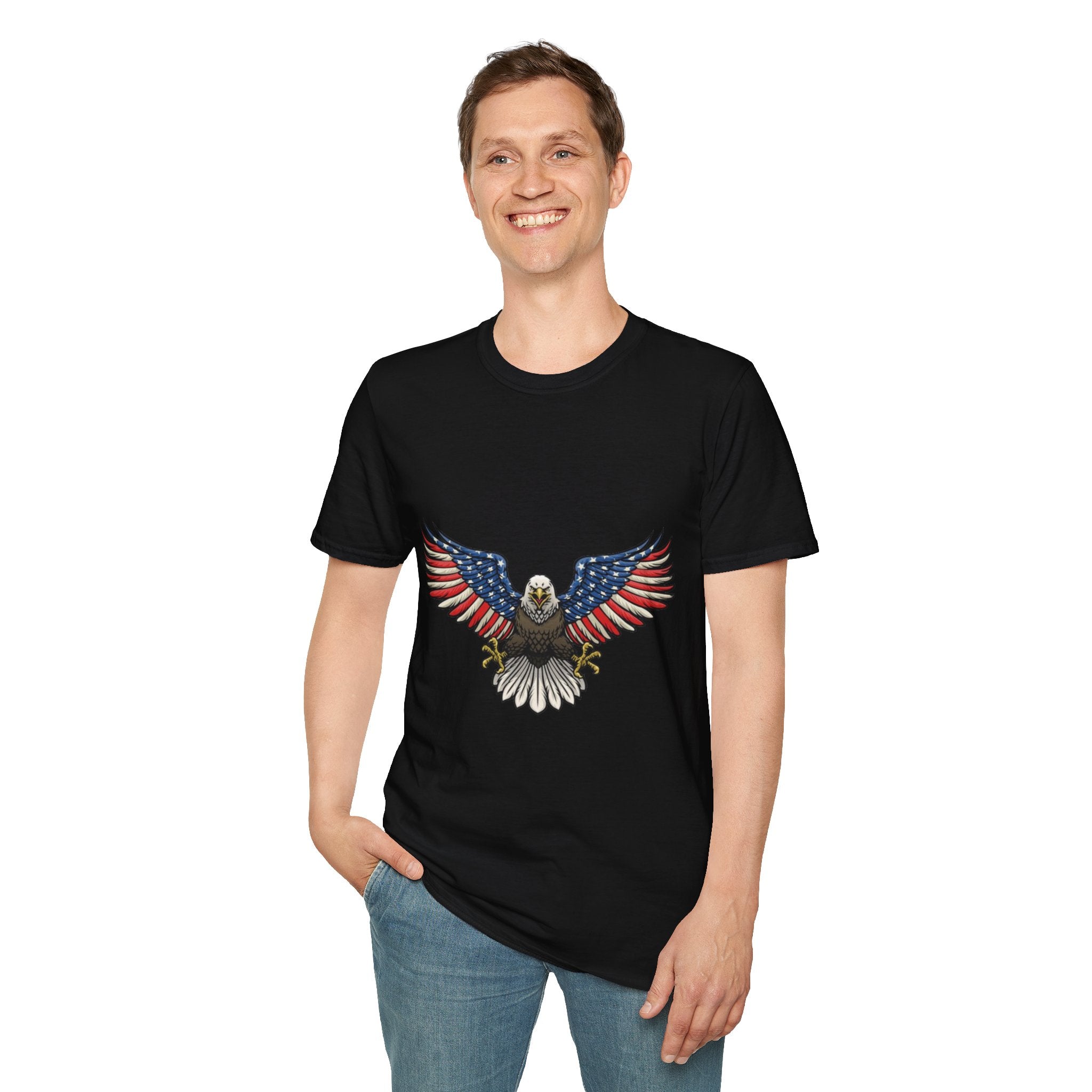 Patriotic Eagle Unisex Softstyle T-Shirt