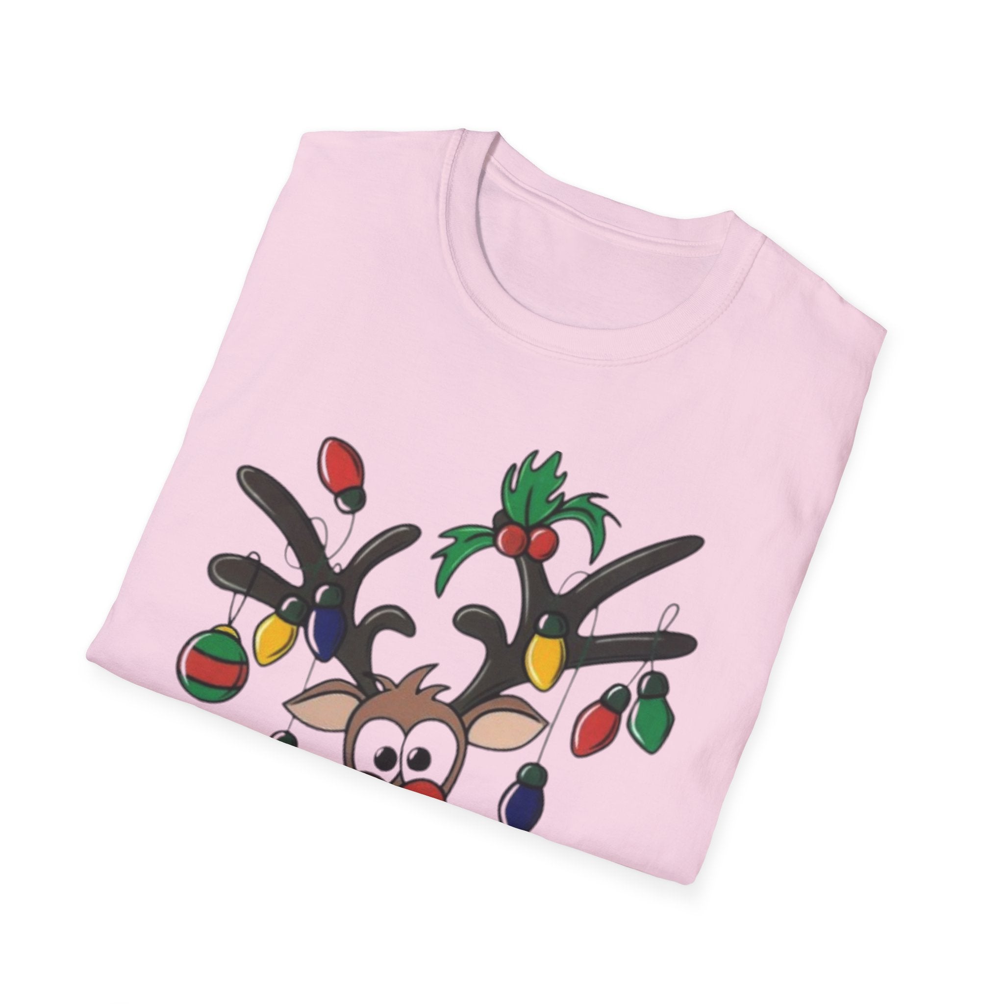 Festive Reindeer Unisex Softstyle T-Shirt
