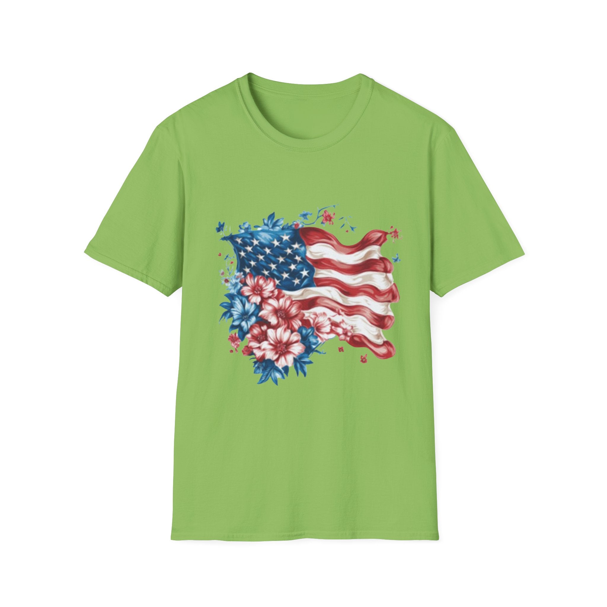 Patriotic USA Flag Unisex Softstyle T-Shirt