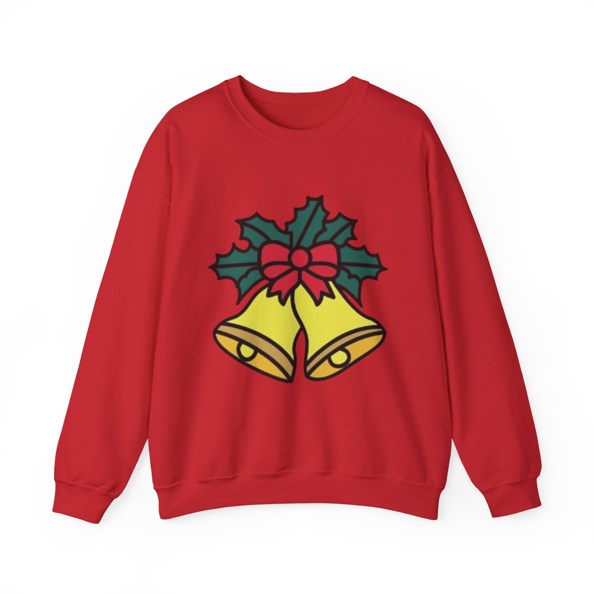 Festive Holiday Bells & Holly Unisex Heavy Blend™ Crewneck Sweatshirt