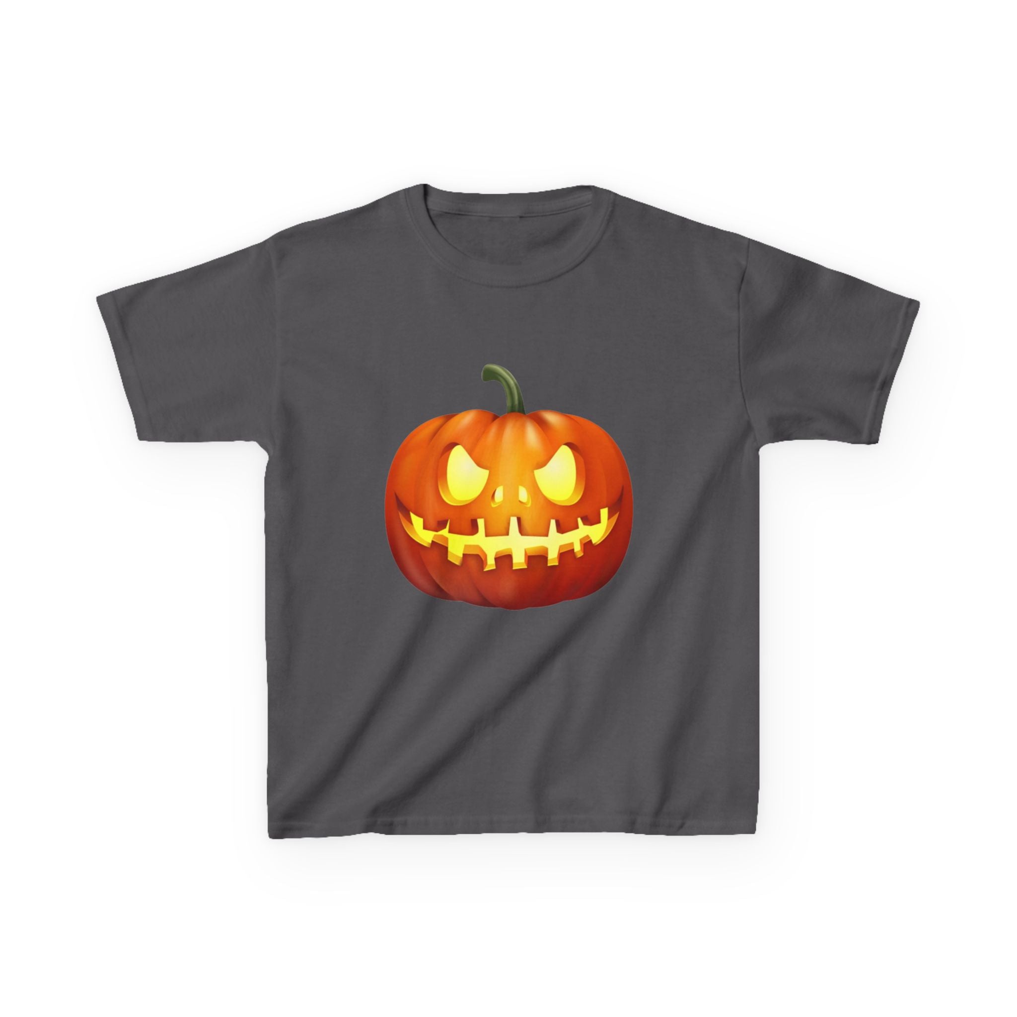 Halloween Pumpkin Kids Heavy Cotton Short Sleeve T-Shirt
