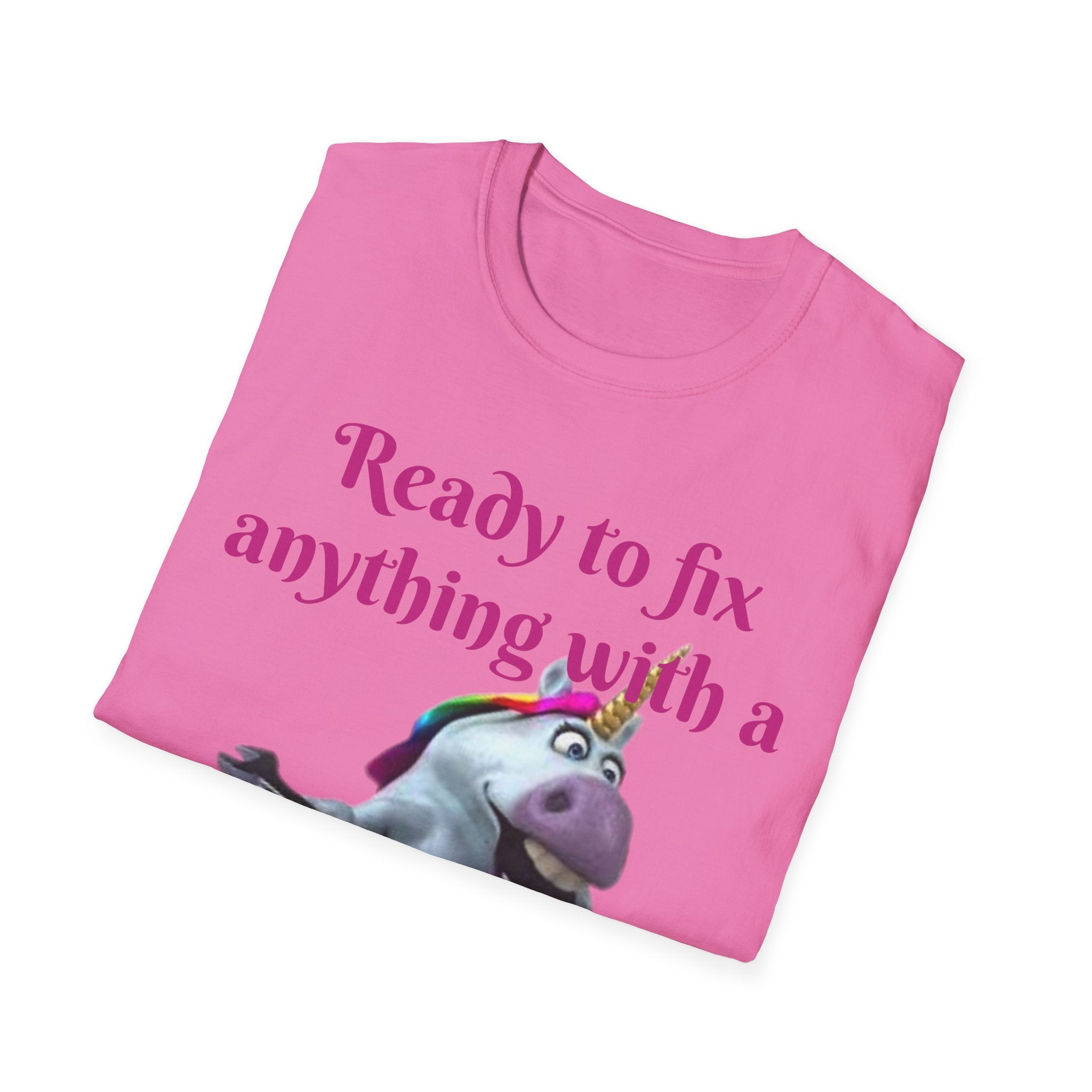 Ready To Fix Anything With A Sprinkle Of Magic Unicorn Unisex Softstyle T-Shirt