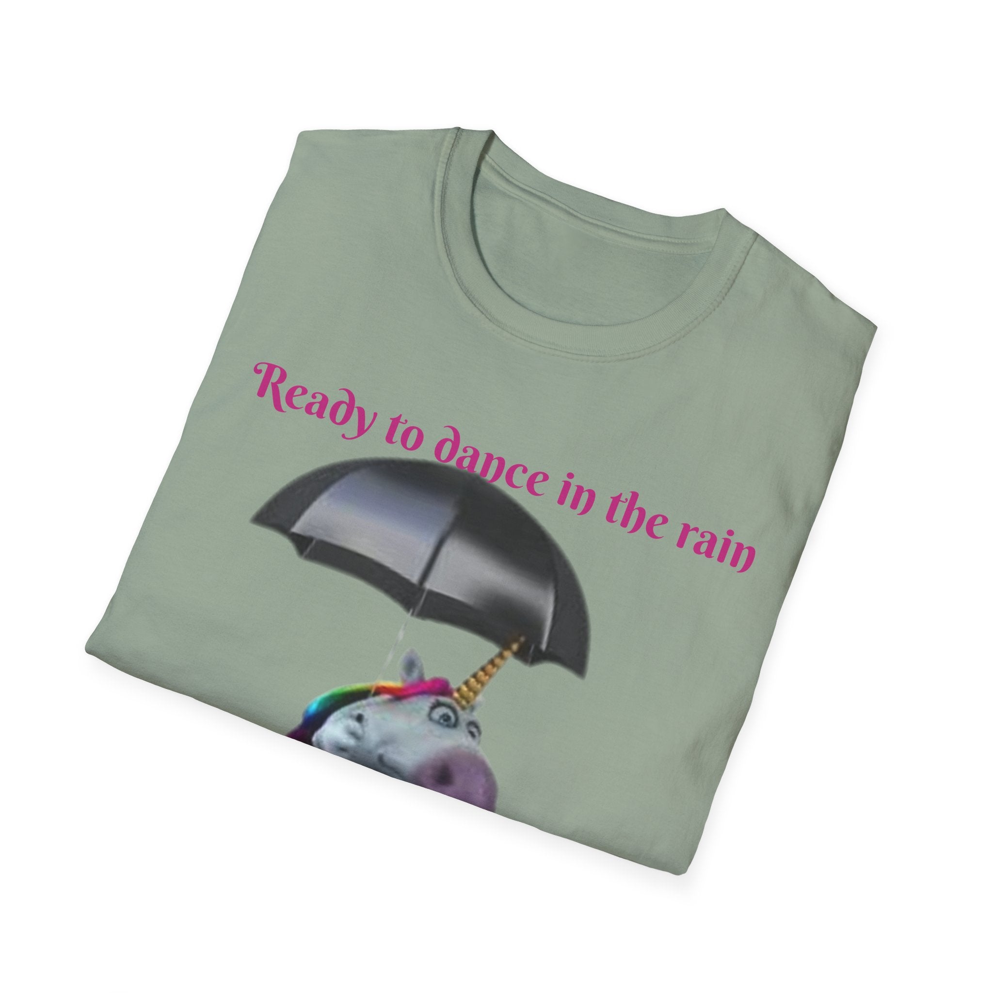 Ready to Dance In The Rain With A Splash Of Style Unicorn Unisex Softstyle T-Shirt