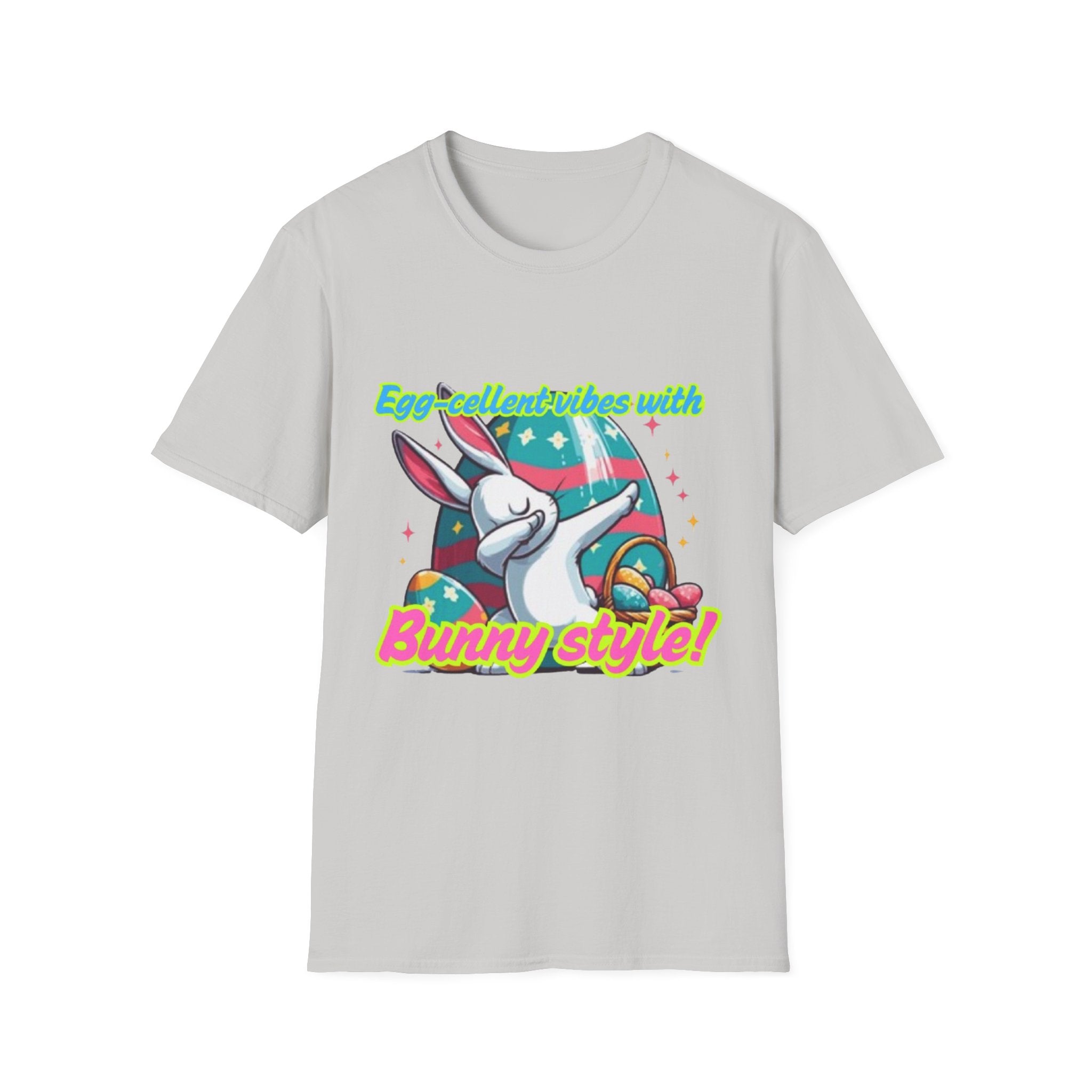 Egg-cellent Vibes With Bunny Style Unisex Softstyle T-Shirt