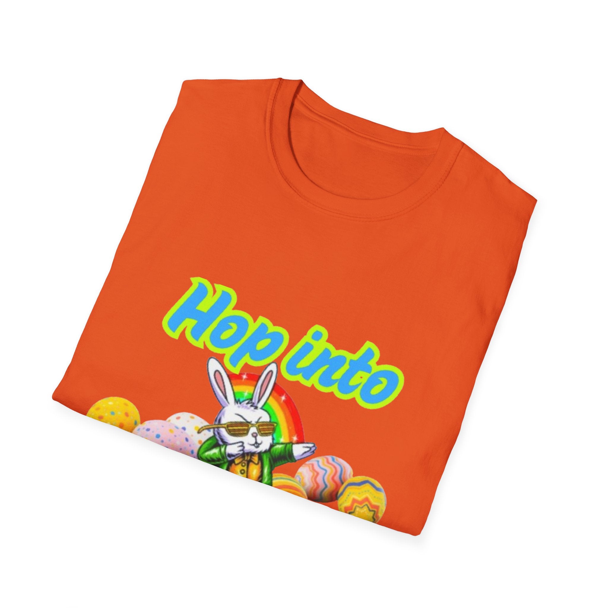 Hop Into Groovy Vibes Bunny Unisex Softstyle T-Shirt